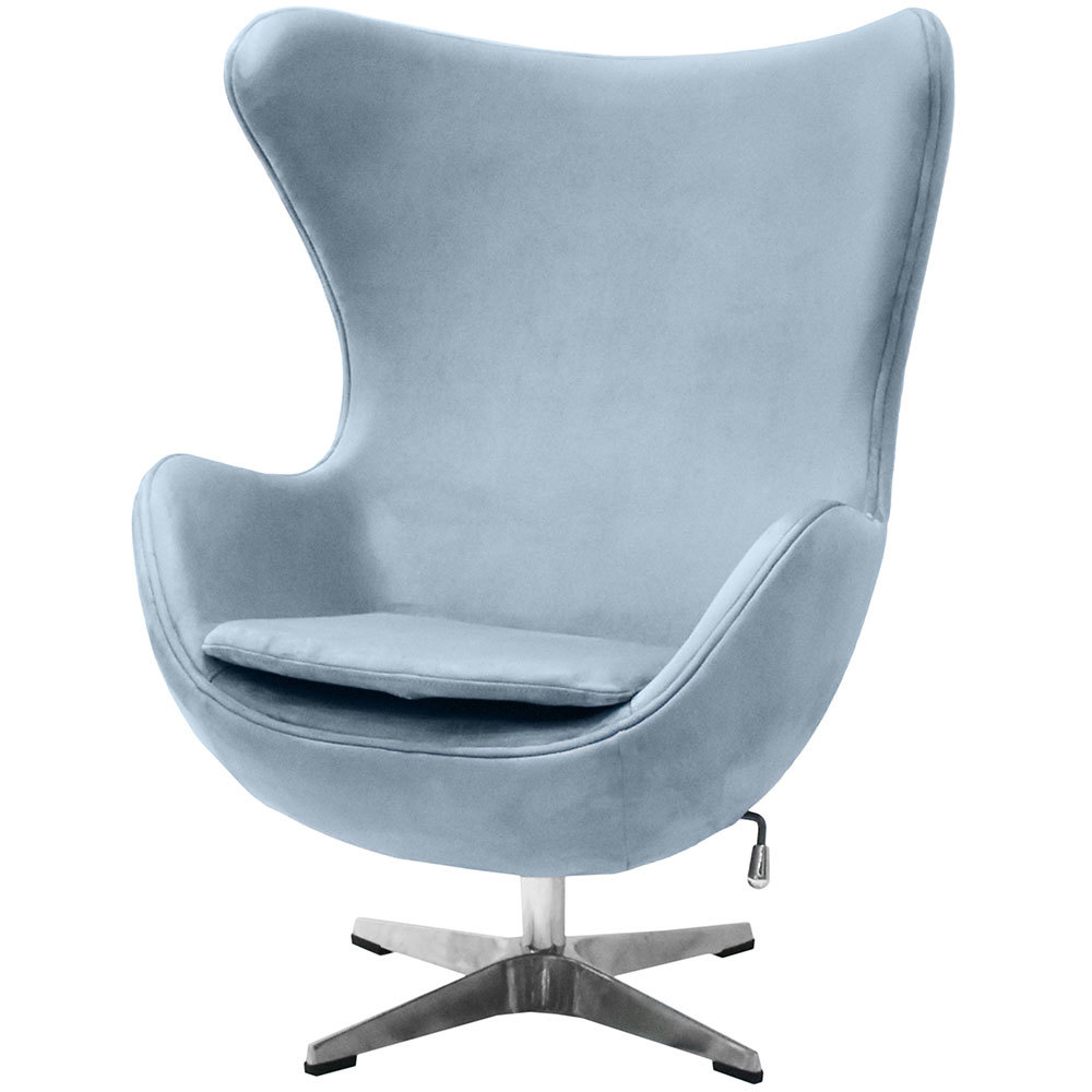 Изображение товара Кресло Bradex Egg chair 85x110x76.5 см металл искусственная замша серый