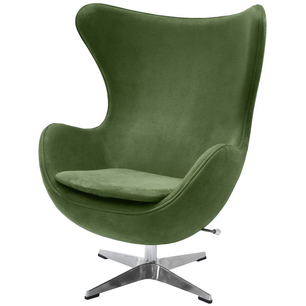 Изображение товара Кресло Bradex Egg chair 85x110x76.5 см искусственная замша зеленое