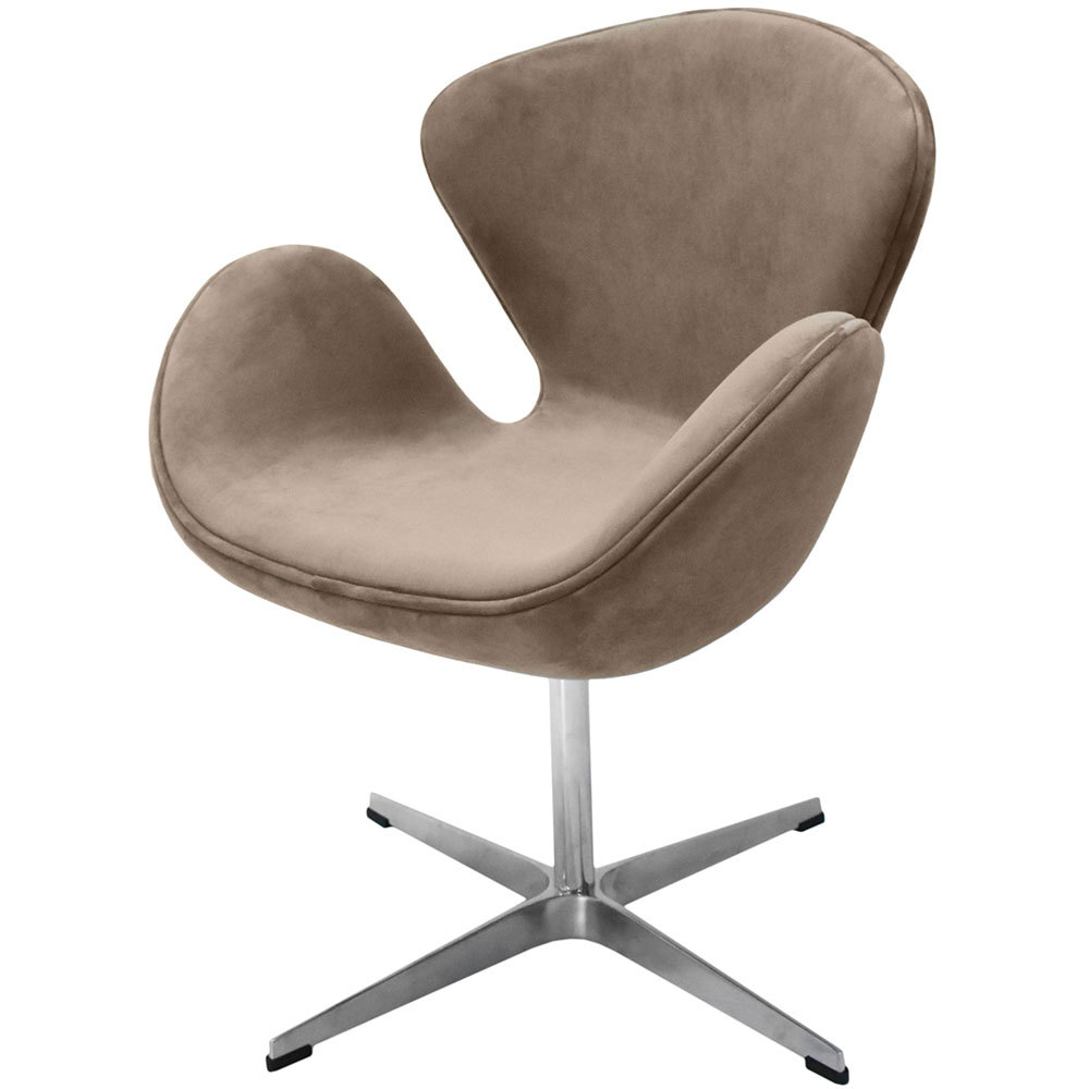 Изображение товара Кресло Bradex Swan chair 70x80x61 см искусственная замша металл регулировка высоты