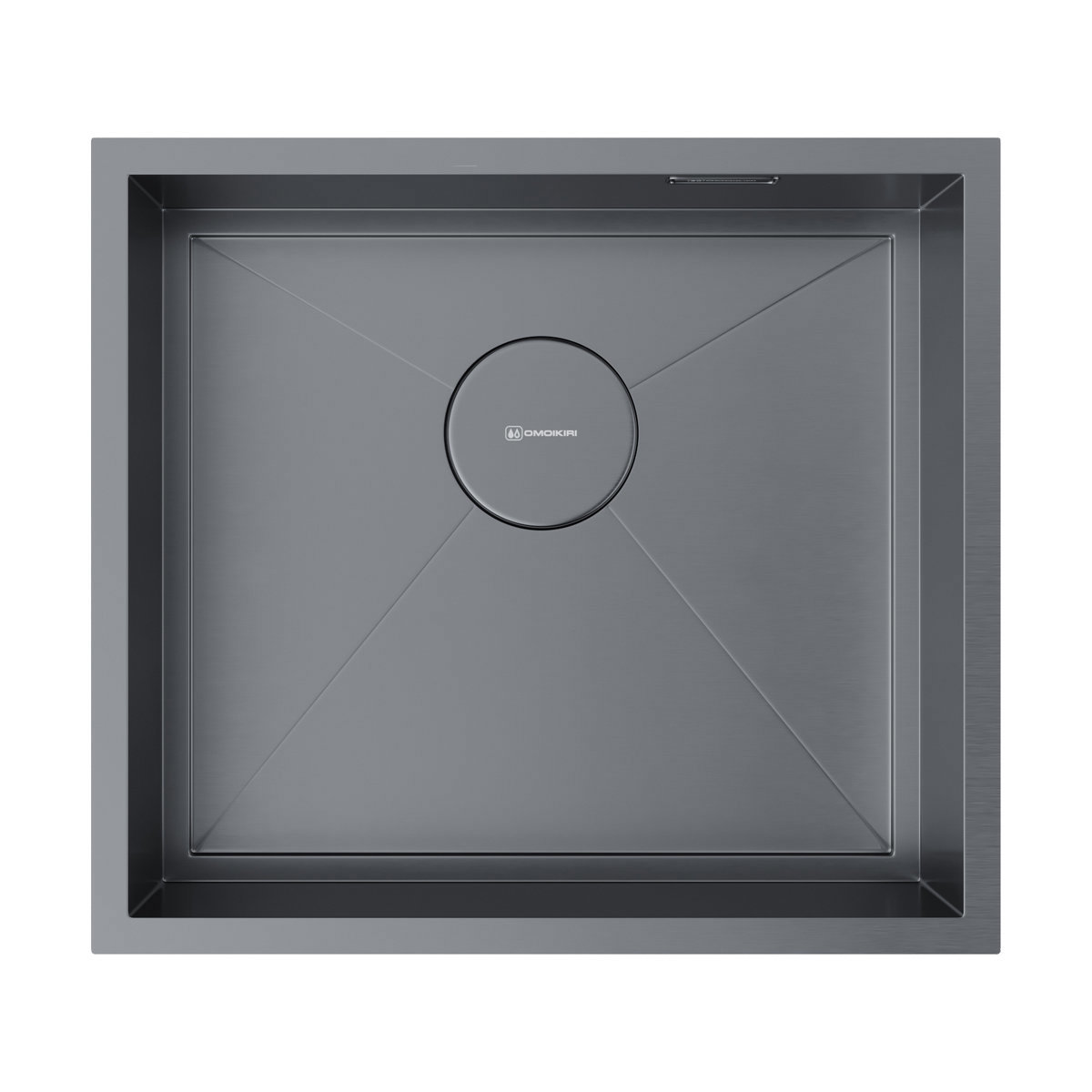 Изображение товара Врезная мойка Omoikiri Kasen 49x44x17.50 см нержавеющая сталь цвет черно-серый