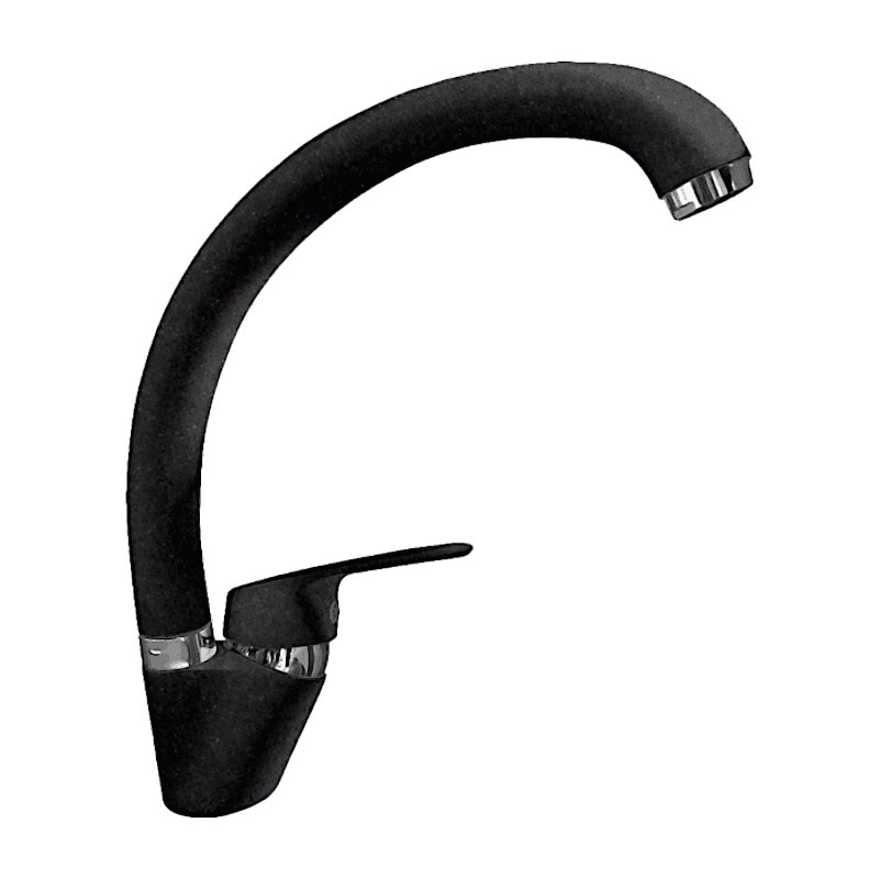 Изображение товара Смеситель для кухни GRANFEST GF 3323 черный с водосберегающим аэроторм и керамическим картриджем