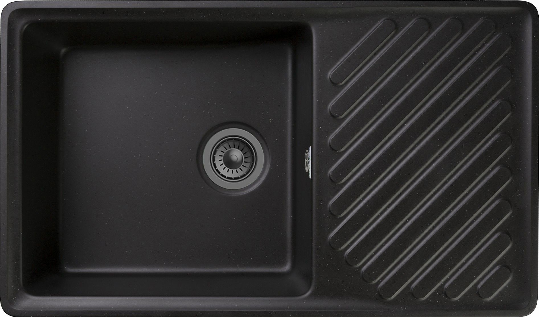 Изображение товара Кухонная мойка GranFest Z 53 кварц черная 851х479 врезная