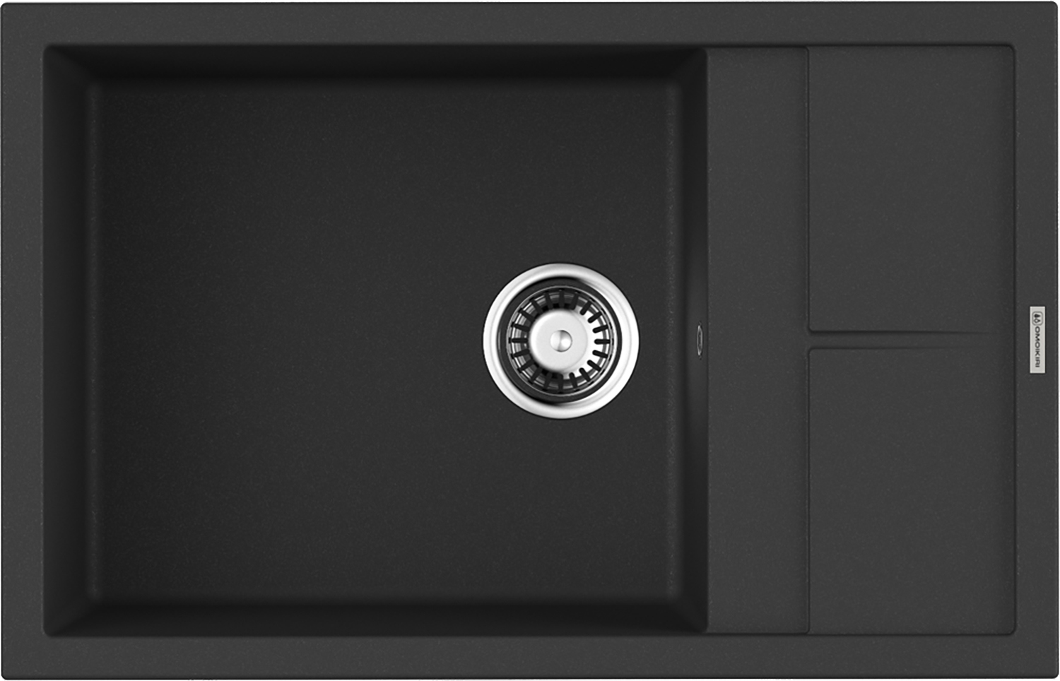 Изображение товара Кухонная мойка OMOIKIRI Sumi 78-LB-BL 78x50см искусственный гранит/черный