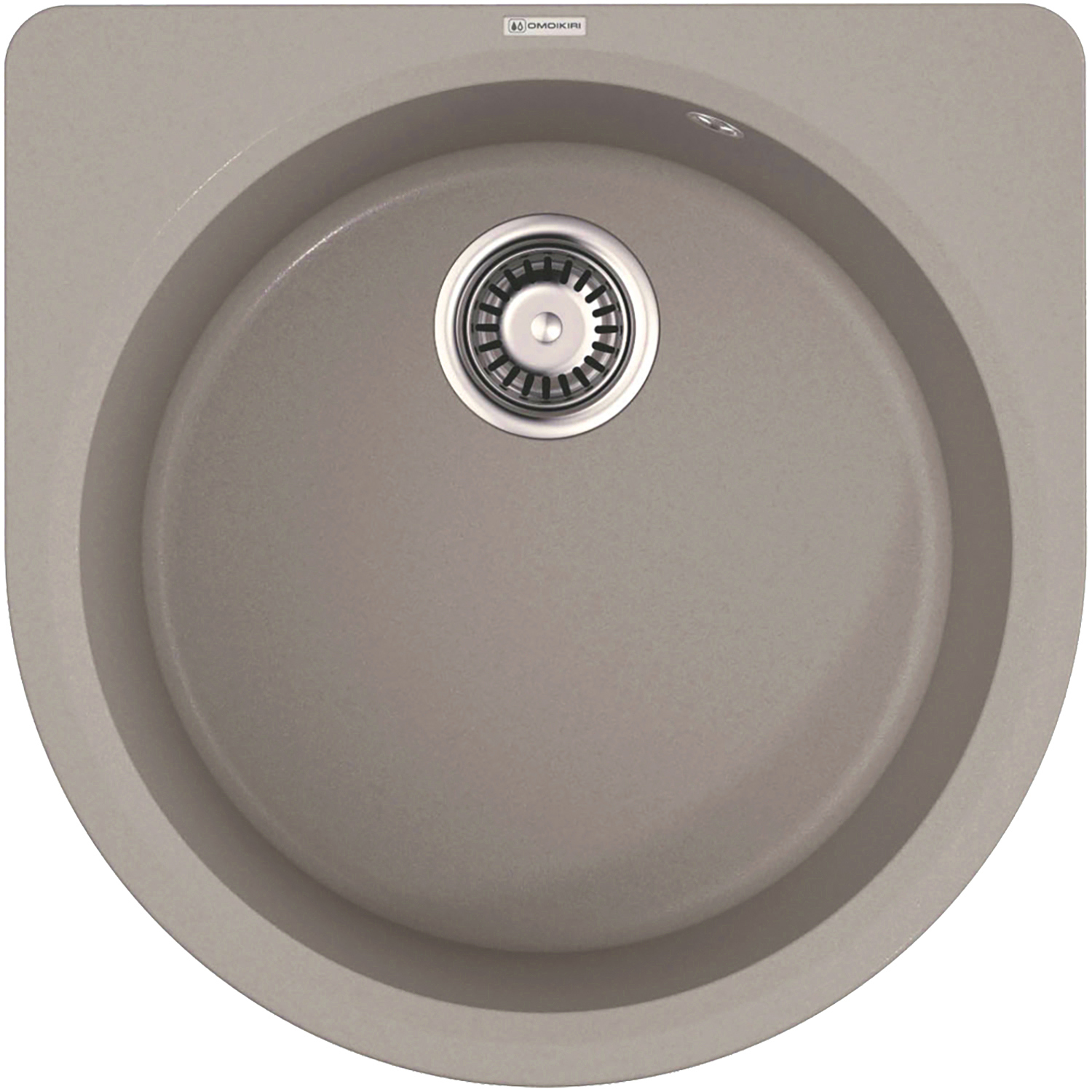 Изображение товара Кухонная мойка OMOIKIRI Akegata 51-GR 51x51см искусственный гранит/Leningrad grey