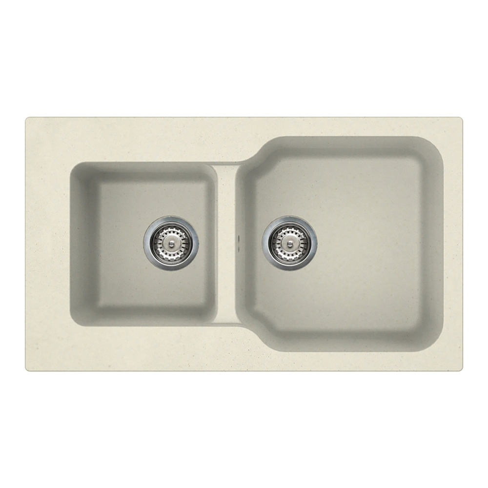 Изображение товара Кухонная мойка OMOIKIRI Maru 86-2-BE 86x50см искусственный гранит/ваниль