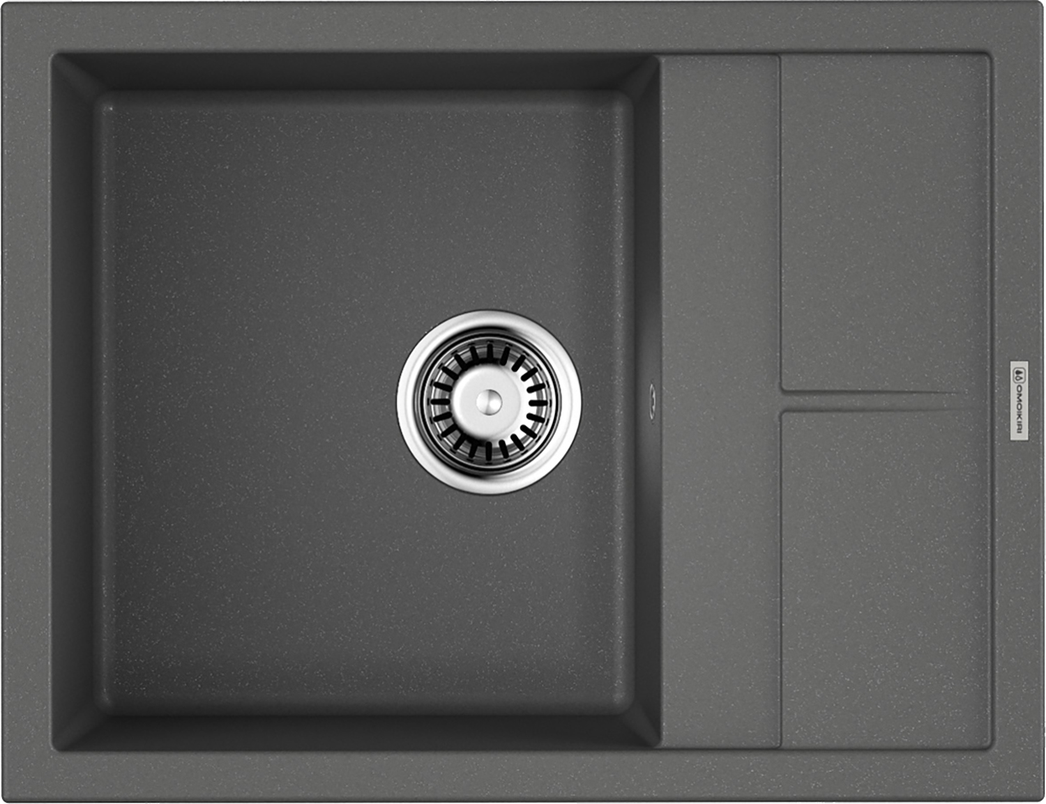Изображение товара Кухонная мойка OMOIKIRI Sumi 65-PL 65x50см искусственный гранит/платина