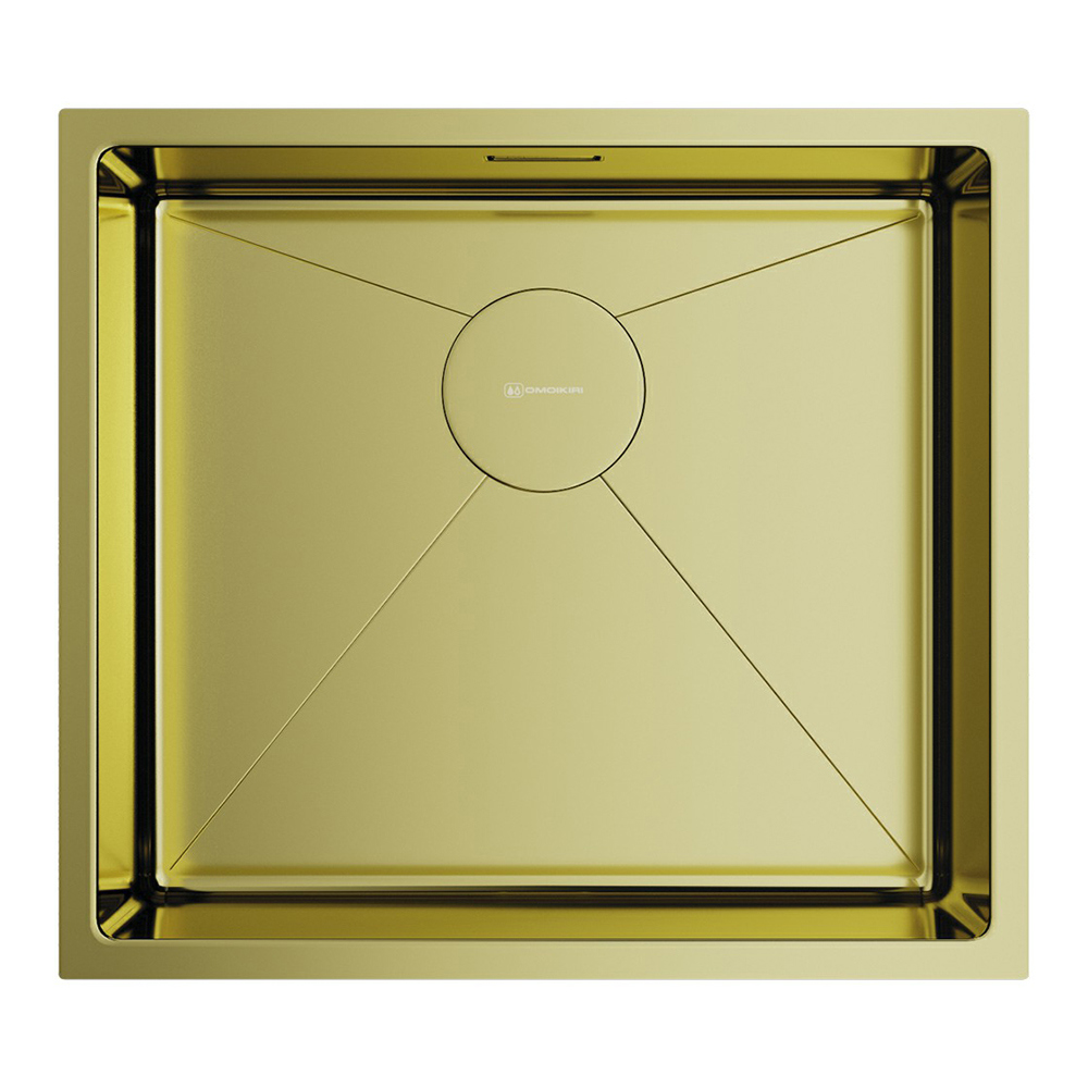 Изображение товара Интегрированная мойка Omoikiri Taki 49-U/IF-LG 49x44см из нержавеющей стали/светлое золото