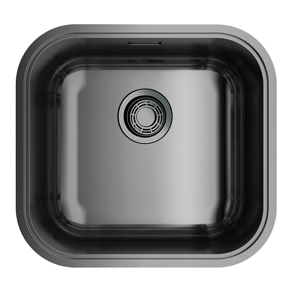 Изображение товара Интегрированная мойка Omoikiri Omi 44-U/IF-GM 44.5x41.5см из нержавеющей стали/вороненая сталь