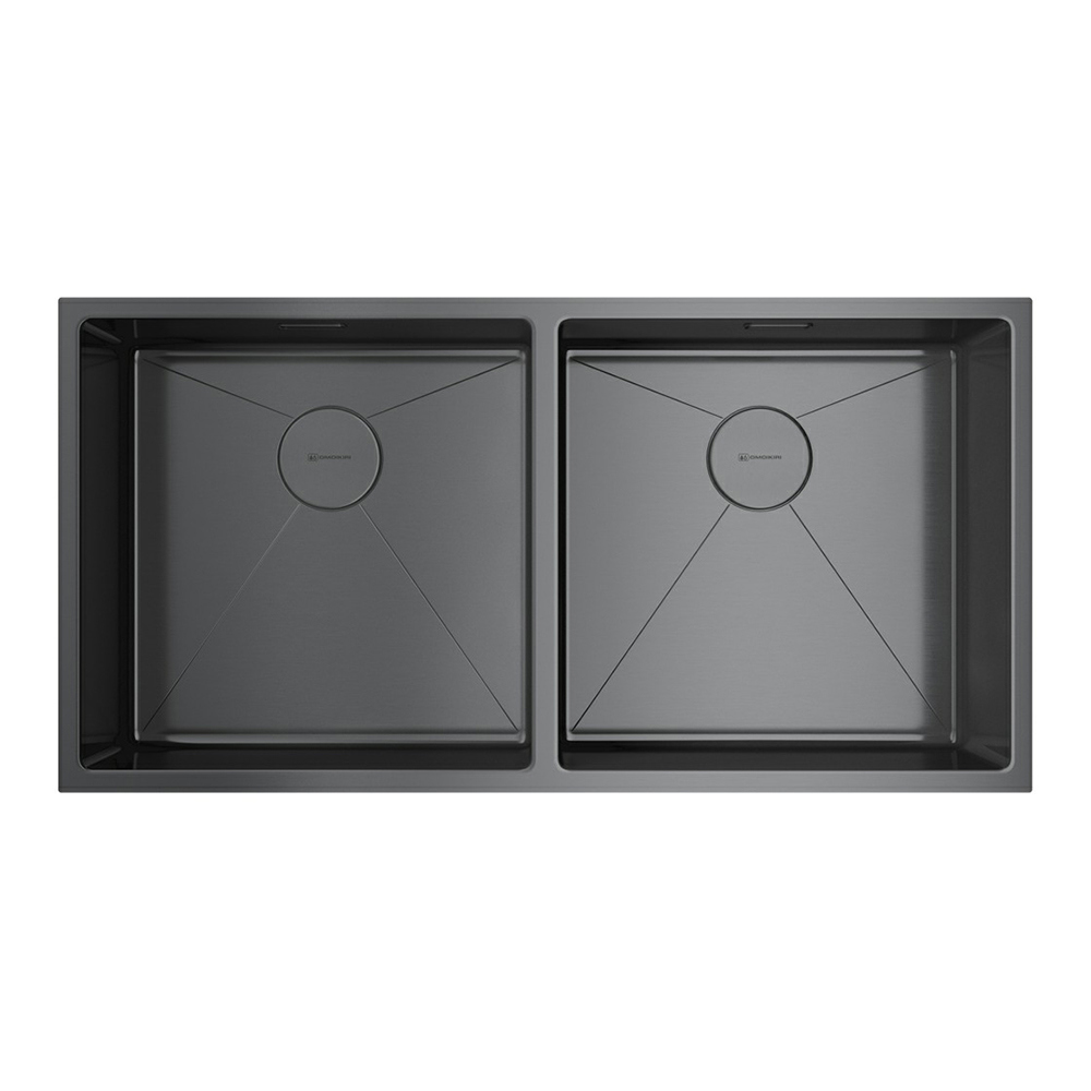 Изображение товара Мойка для кухни OMOIKIRI Taki 86-2-GM: дву чаш, 1,2 мм нержавеющая сталь, PVD