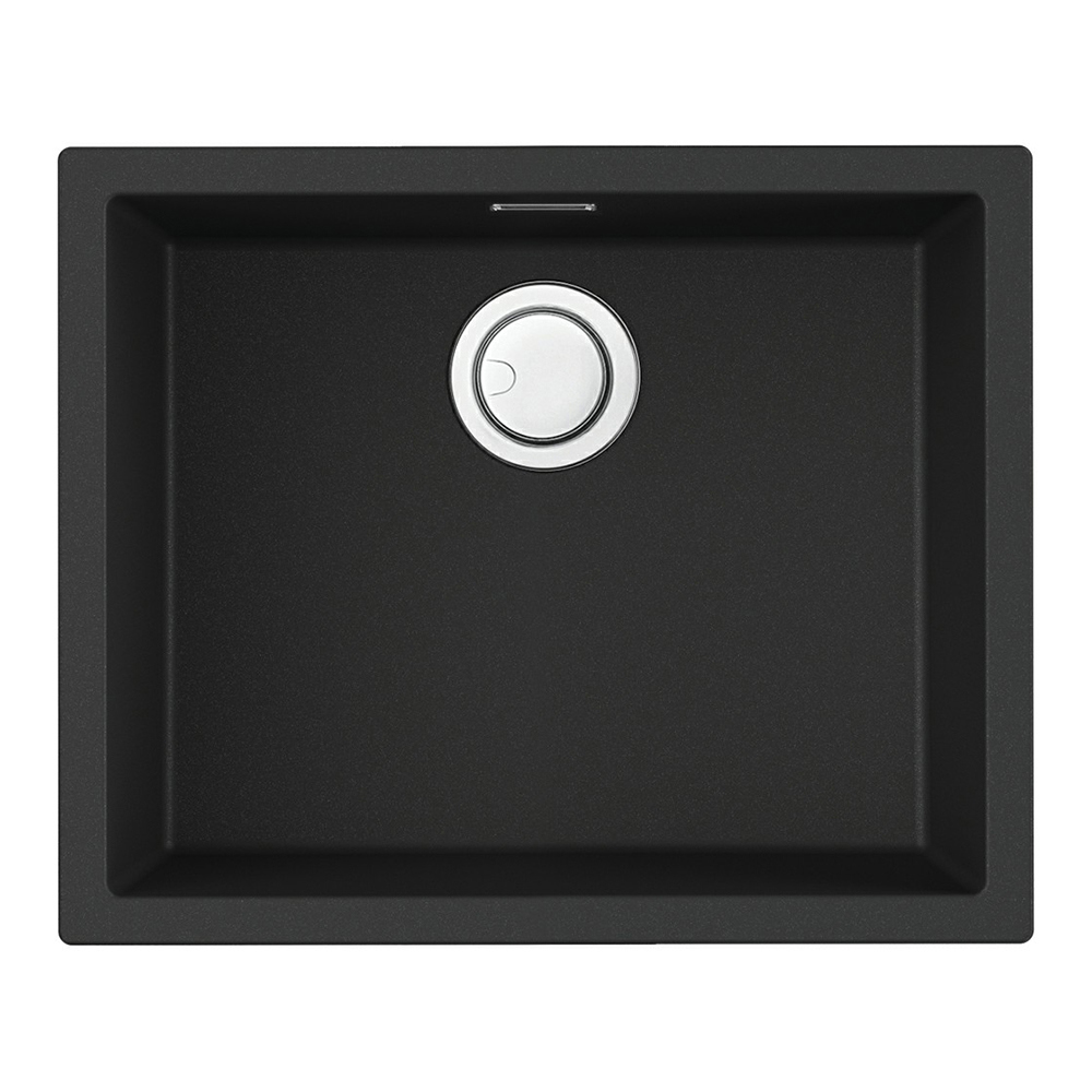 Изображение товара Мойка для кухни врезная Omoikiri 4993780 55.6x55.6 см глубина чаши 20 см искусственный камень цвет черный