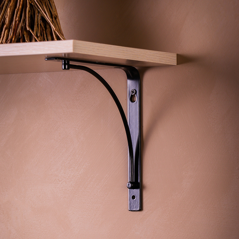 Изображение товара Кронштейн для полки Larvij Арочные 20x2.1 см нагрузка до 30 кг черный