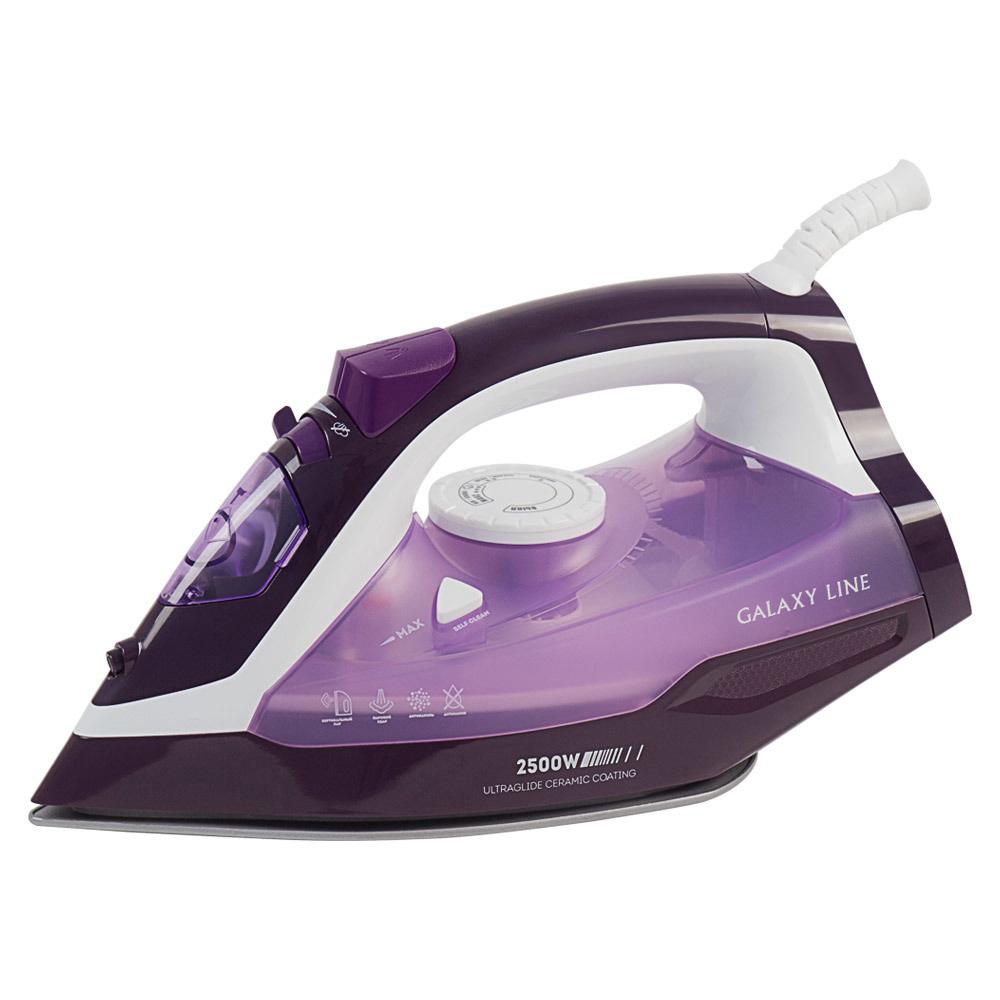 Изображение товара Утюг Galaxy line Gl6124 с вертикальным отпариванием и керамической подошвой