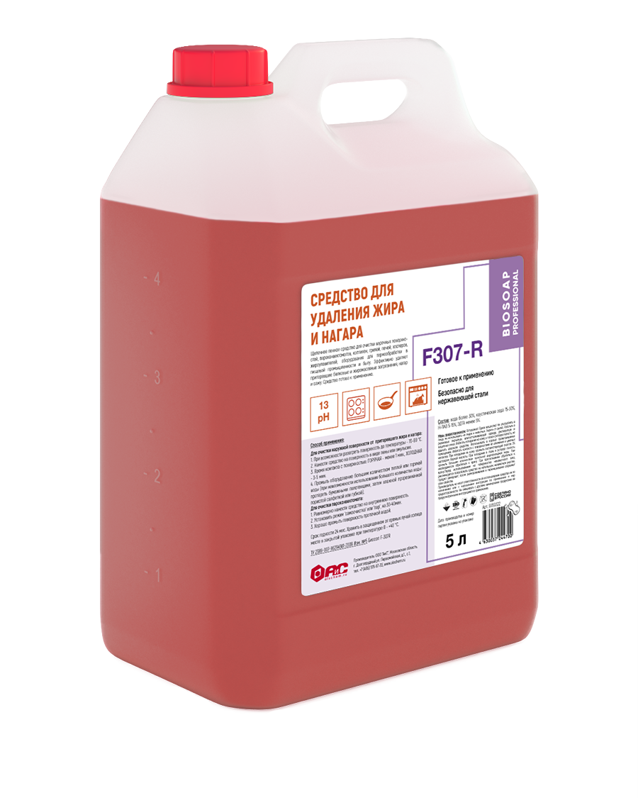 Изображение товара Средство для удаления жира и нагара BIOSOAP PROFESSIONAL F307-R 5 л