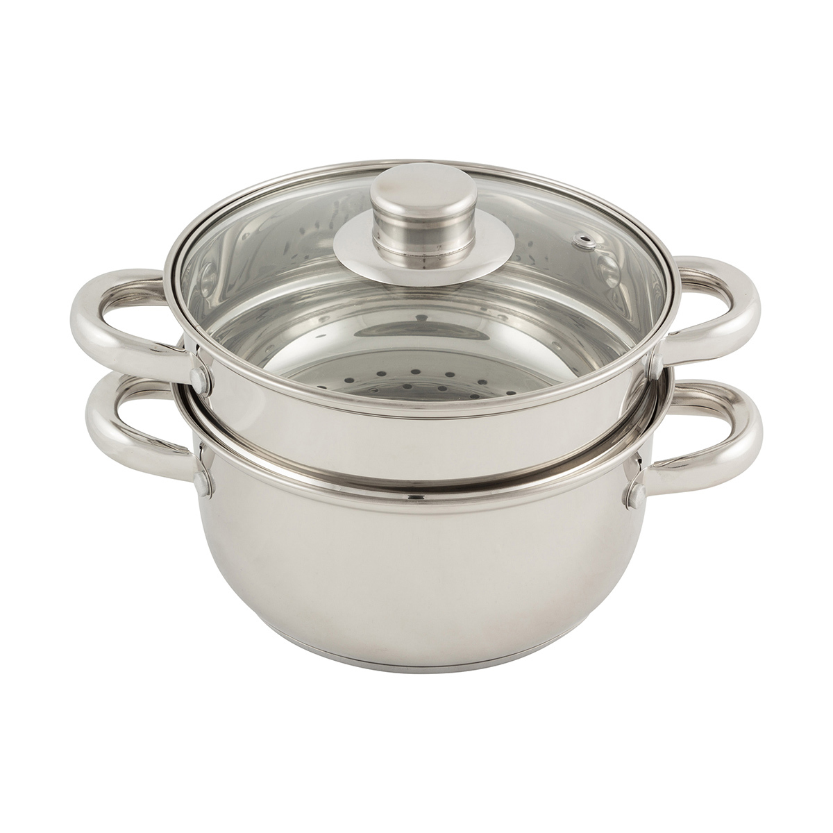 Изображение товара Пароварка с крышкой 2.5 л Mallony нержавеющая сталь Разноцветная