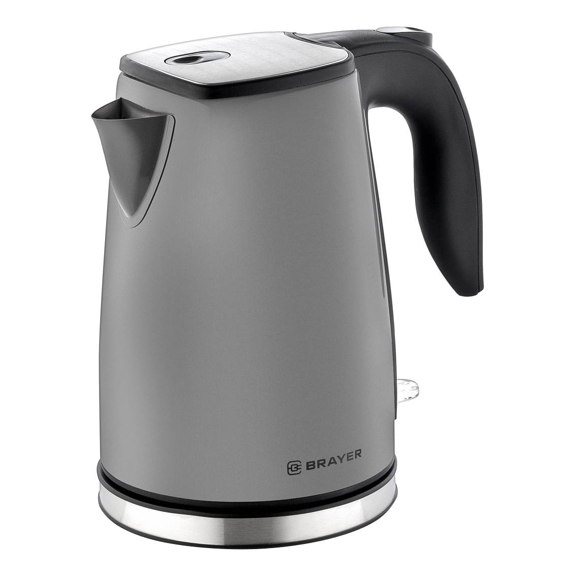 Изображение товара Электрический чайник BRAYER BR1042GY 1.7л нержавеющая сталь черный