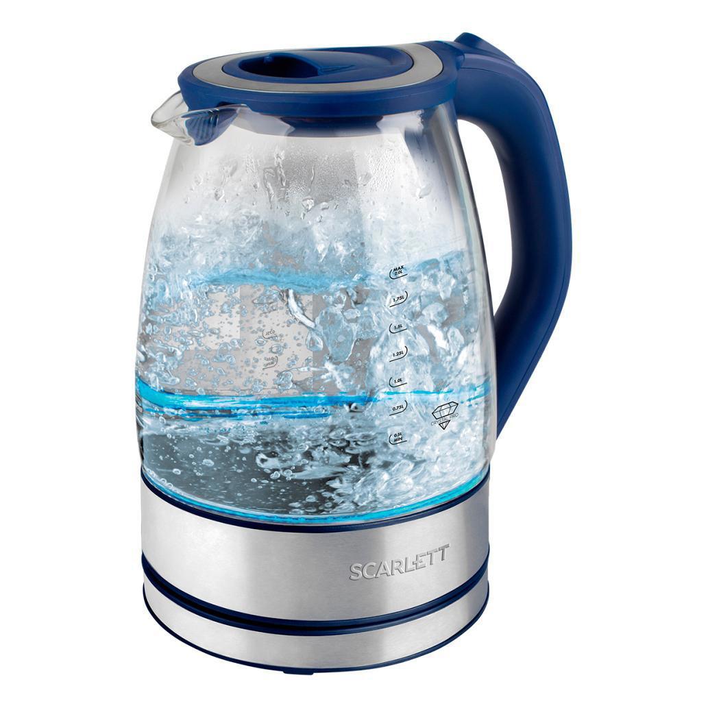 Изображение товара Электрический чайник Scarlett SC-EK27G46 стекло 2,0л 2200Вт подсветка блокировка воды