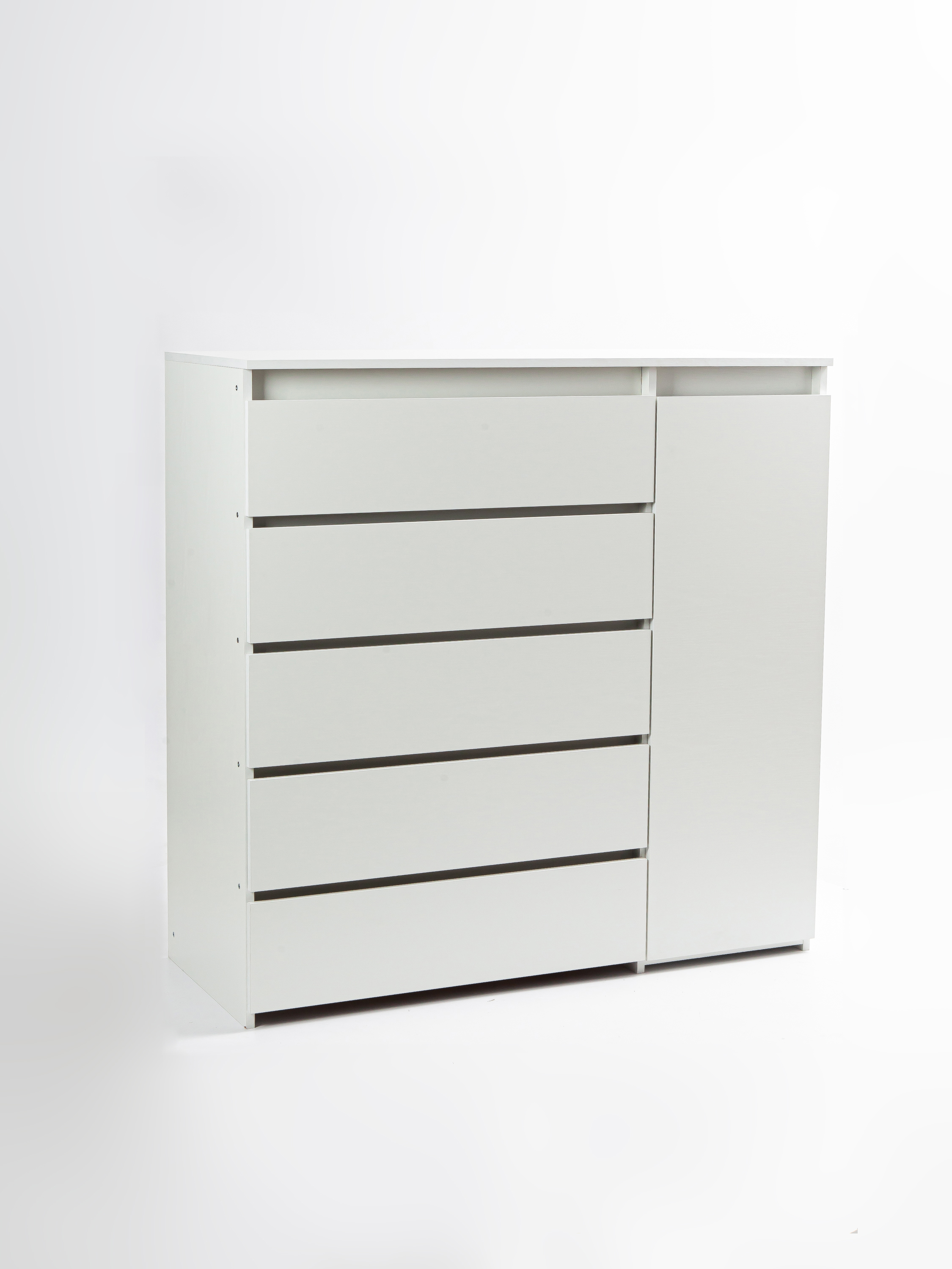 Изображение товара Комод Letta City plus 5 ящиков 120x50x120 см ЛДСП цвет белый Изображение товара Комод Letta City plus 5 ящиков 120x50x120 см ЛДСП цвет белый