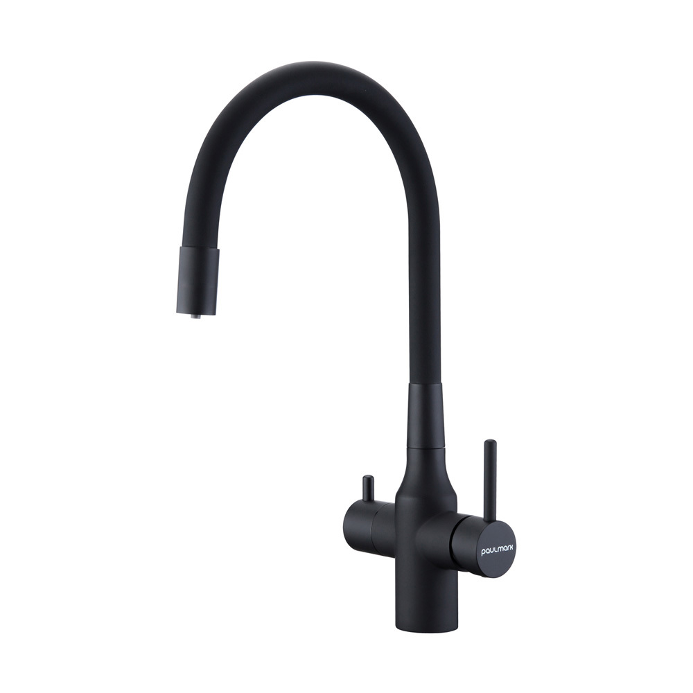 Изображение товара Смеситель для кухни Paulmark Sa213419 однорычажный антрацит 20 см