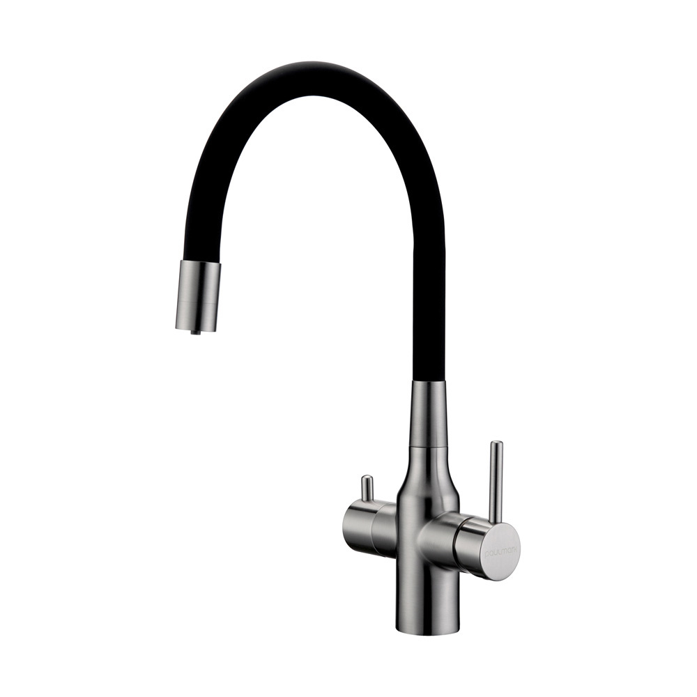 Изображение товара Смеситель для кухни однорычажный Paulmark Sa213419 высота 20 см цвет никель