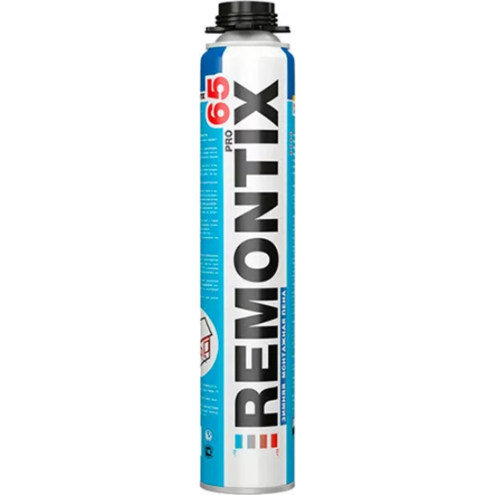 Изображение товара Пена монтажная Remontix PRO 65 зимняя 870 мл для холодных условий Изображение товара Пена монтажная Remontix PRO 65 зимняя 870 мл для холодных условий