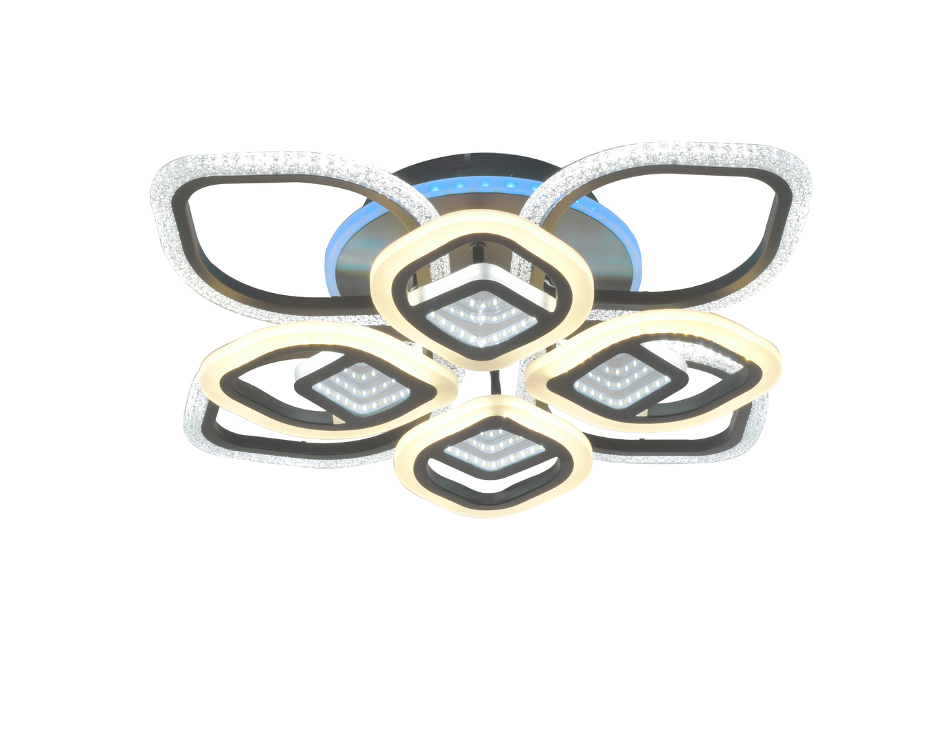 Изображение товара Люстра потолочная светодиодная SELENA М68590 черная 40 м² теплый белый цена 9910 рублей