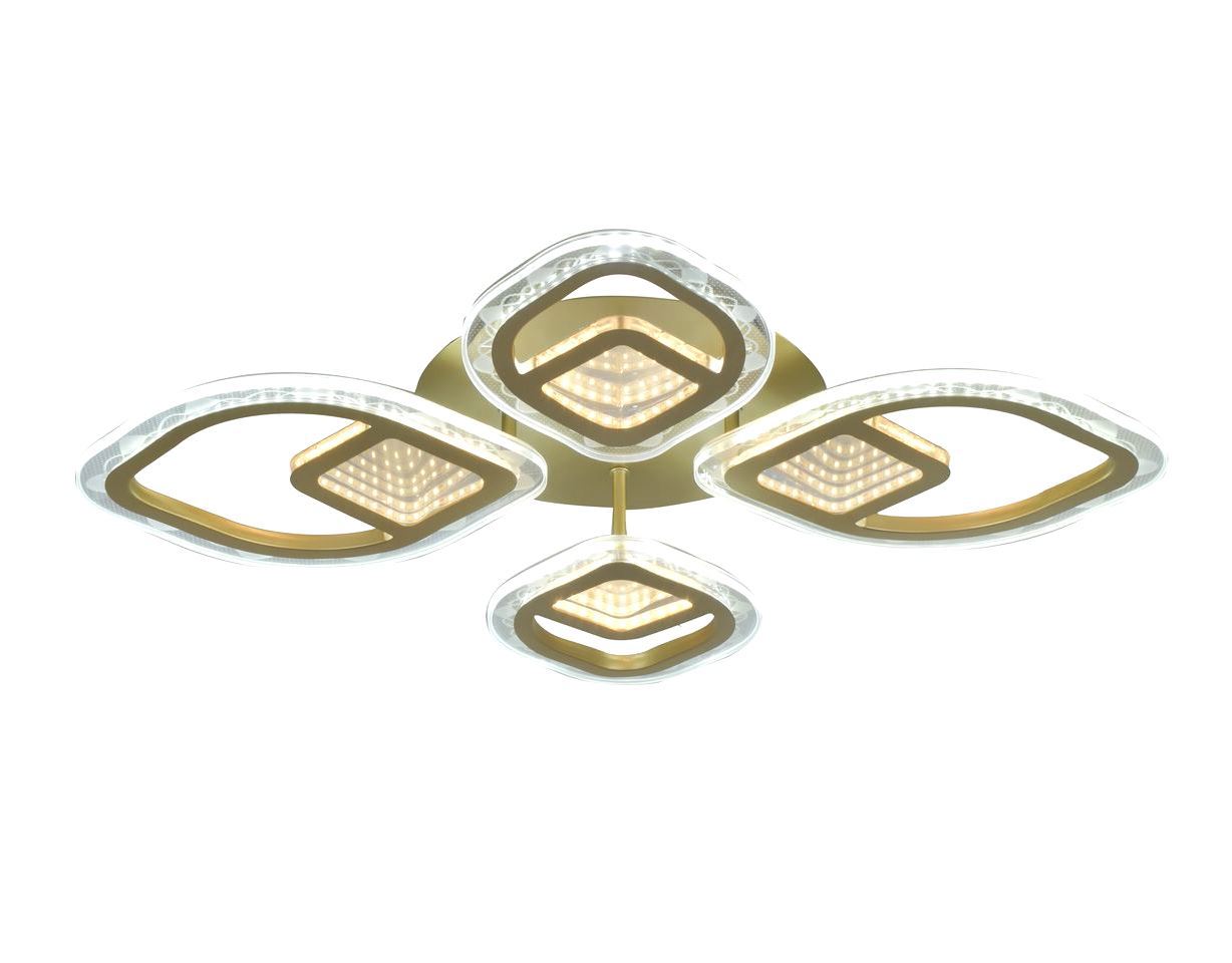 Изображение товара Люстра потолочная светодиодная Мелодия Света 000028982 24 м² теплый белый цвет золотой