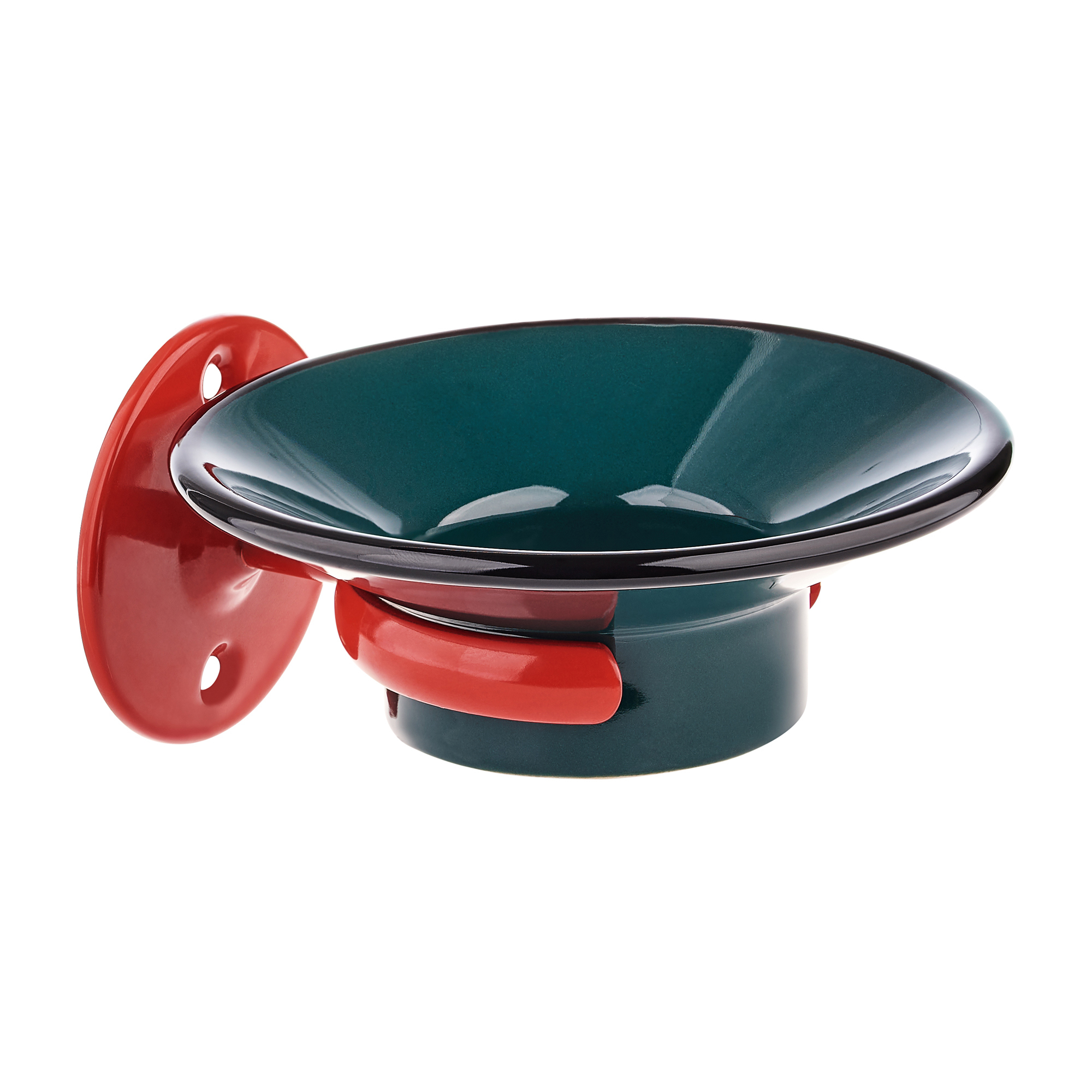 Изображение товара Мыльница Moroshka Trud керамика цвет зелено-красный