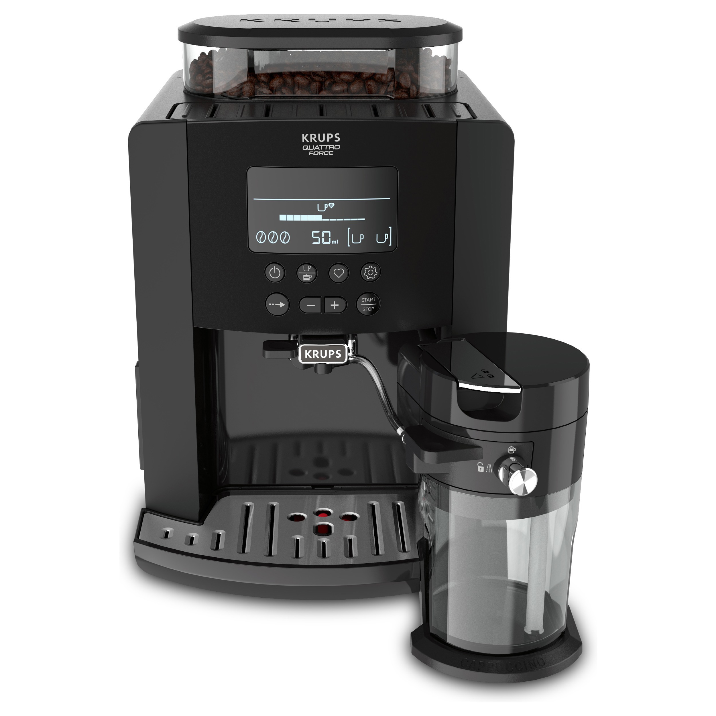 Изображение товара Электрическая кофемашина KRUPS Arabica Latte 38.1x48.4x28.7 см черный