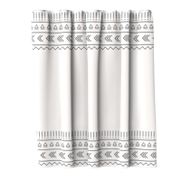 Изображение товара Штора для ванной Lemer Snow 180x200 см полиэстер водоотталкивающая черно-белая