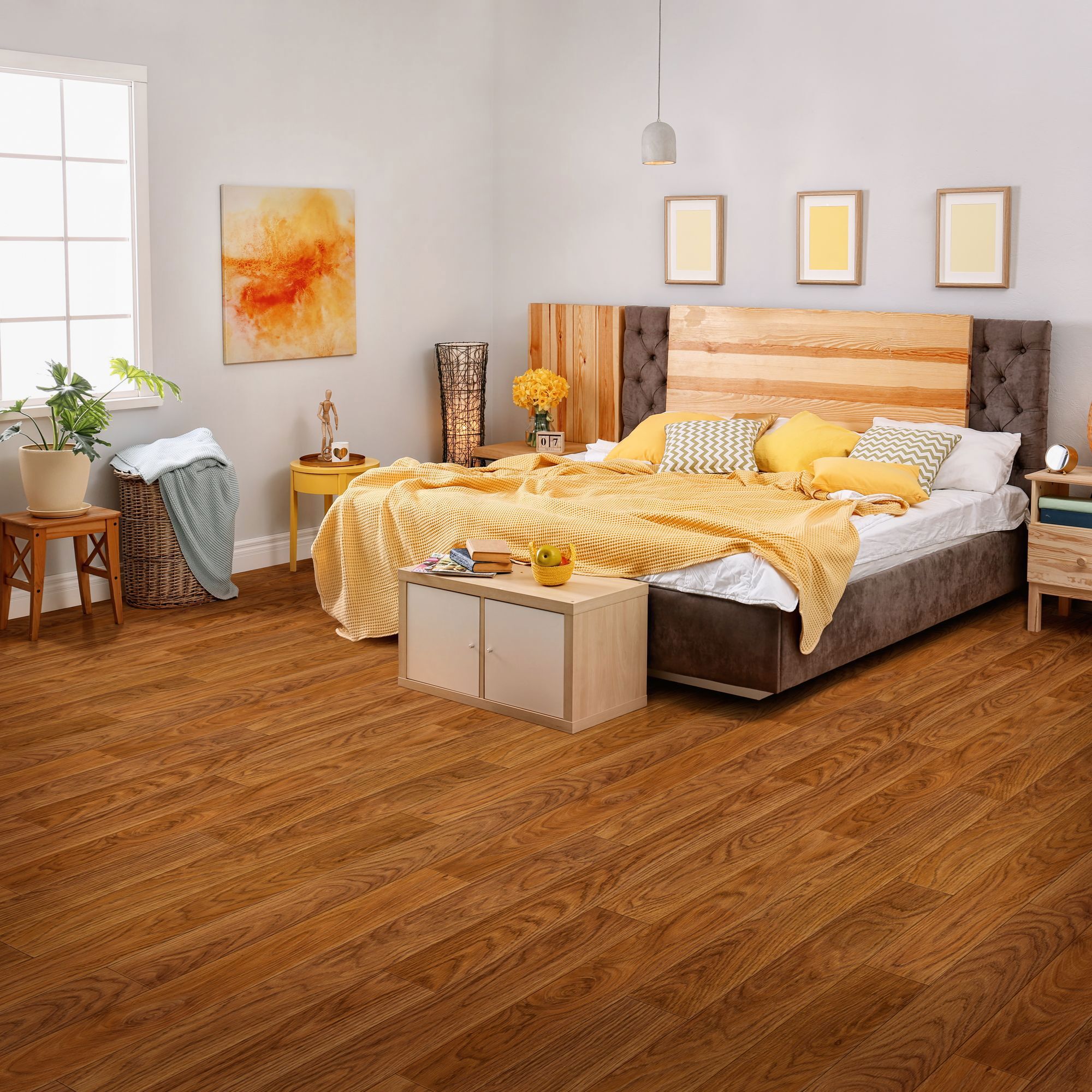 Изображение товара Линолеум Дуб Шервуд 2 21 класс 3 м бежевый имитация дерева для спален и кладовых