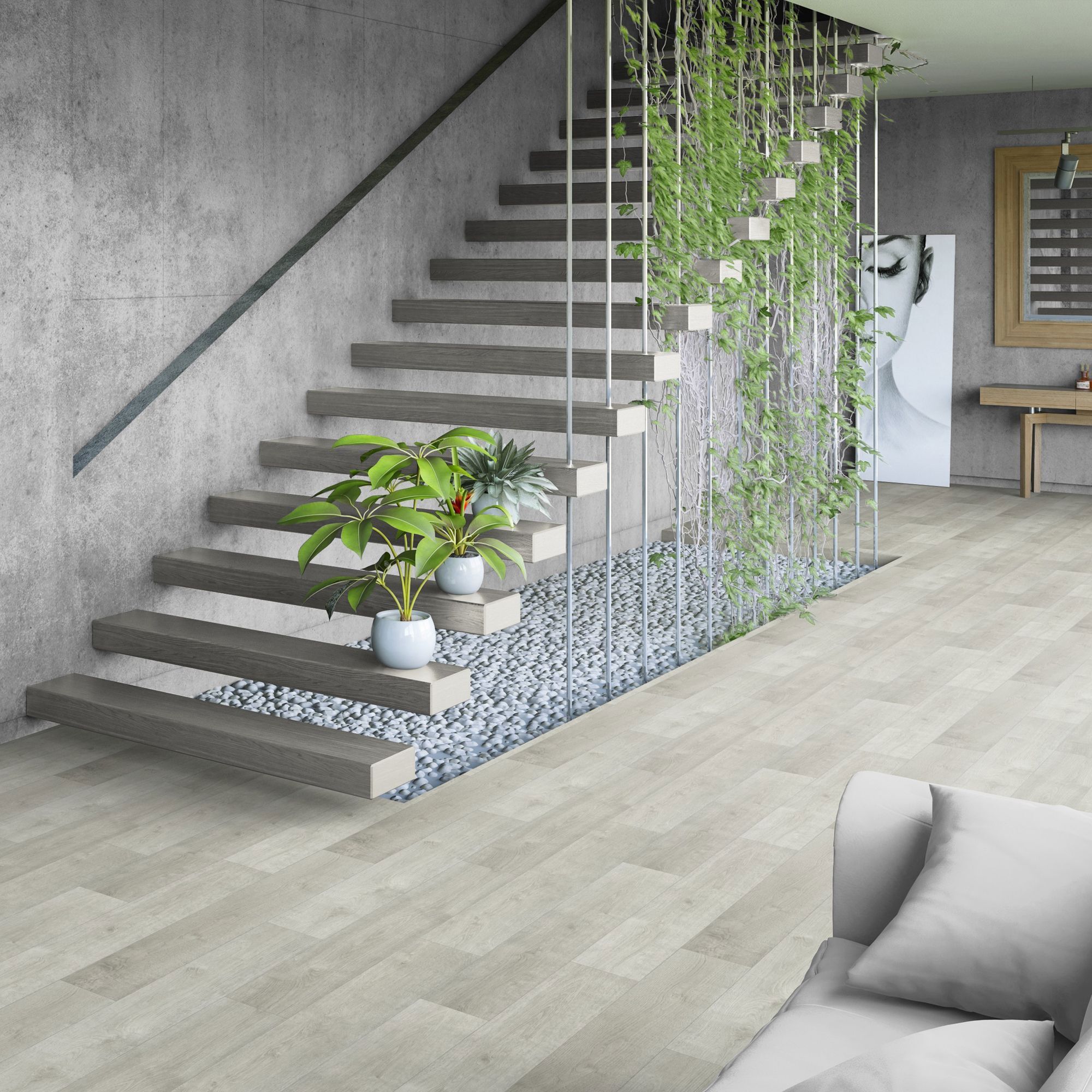 Изображение товара Линолеум Дуб Эдвард 31 класс 3.5 м структурный рельеф бежевый Россия