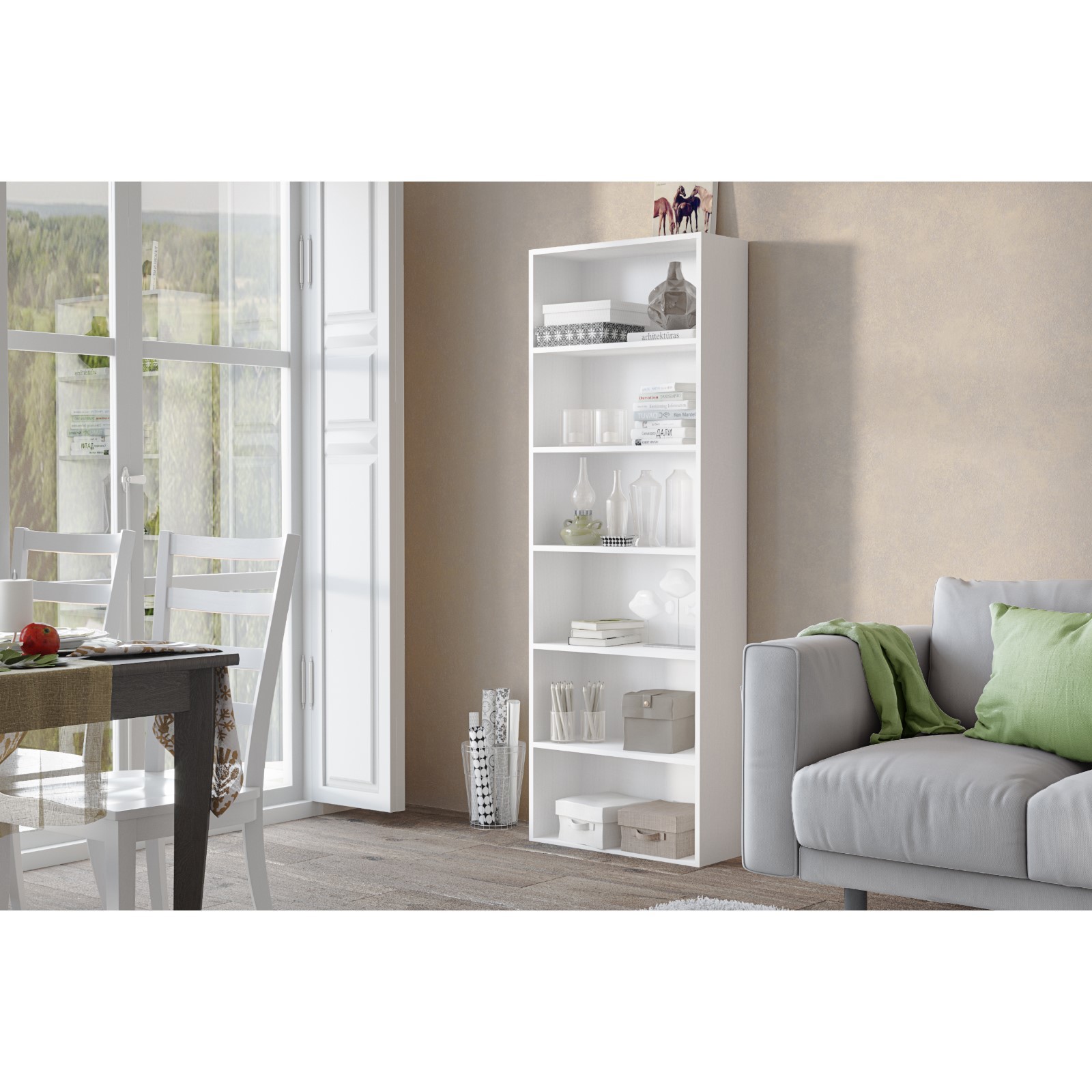 Изображение товара Стеллаж Клик мебель 60x24x181 см ЛДСП белый