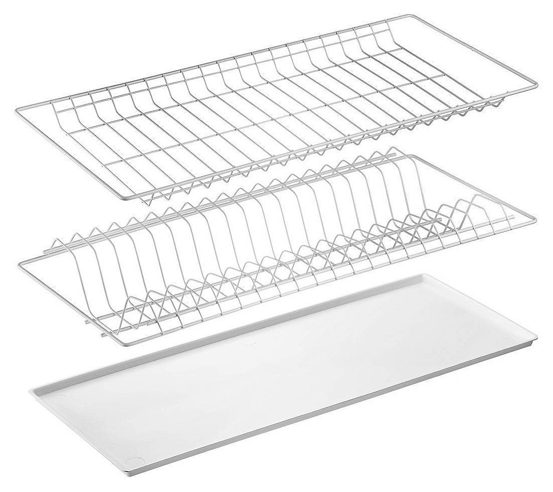 Изображение товара Сушилка для посуды с рамкой Виор-плюс 56.5 см 2 яруса цвет белый