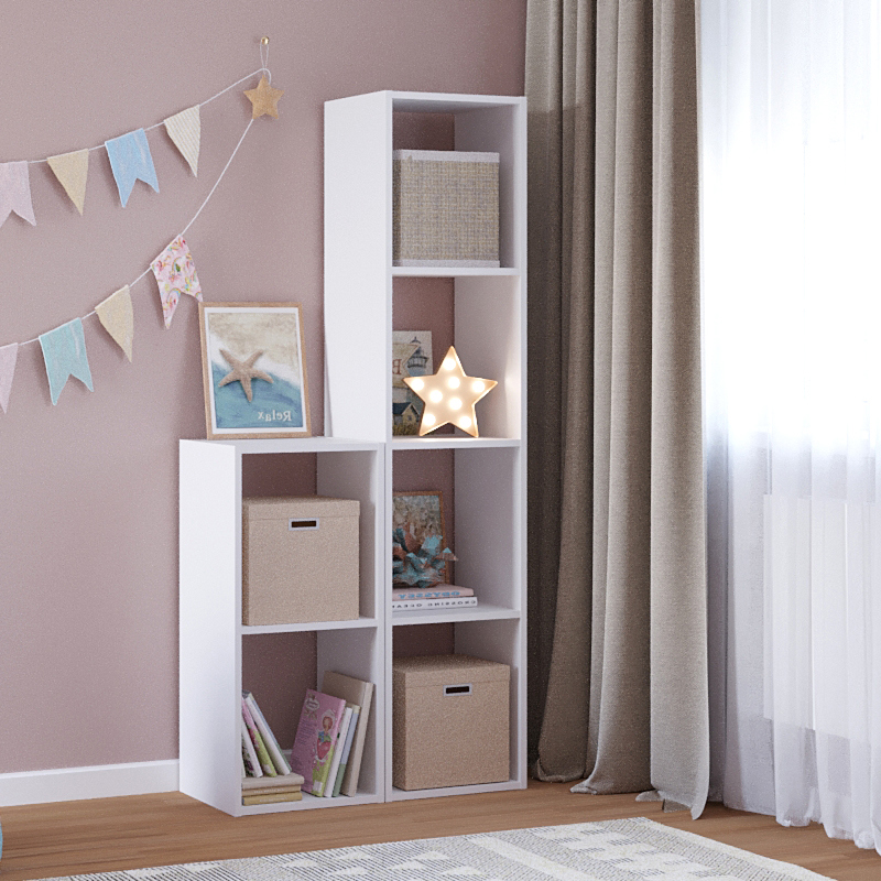 Изображение товара Стеллаж с полками Феликс 37.2x164.2x34 см белый из ЛДСП