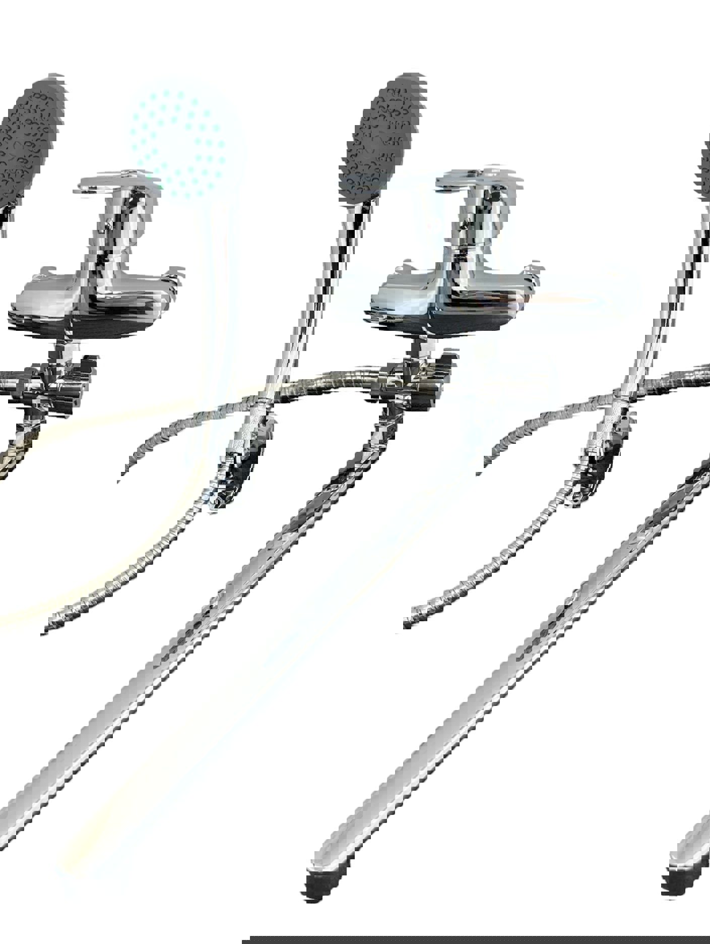 Изображение товара Смеситель для ванны Mynah M2129 однорычажный с душевой лейкой цвет серебристый