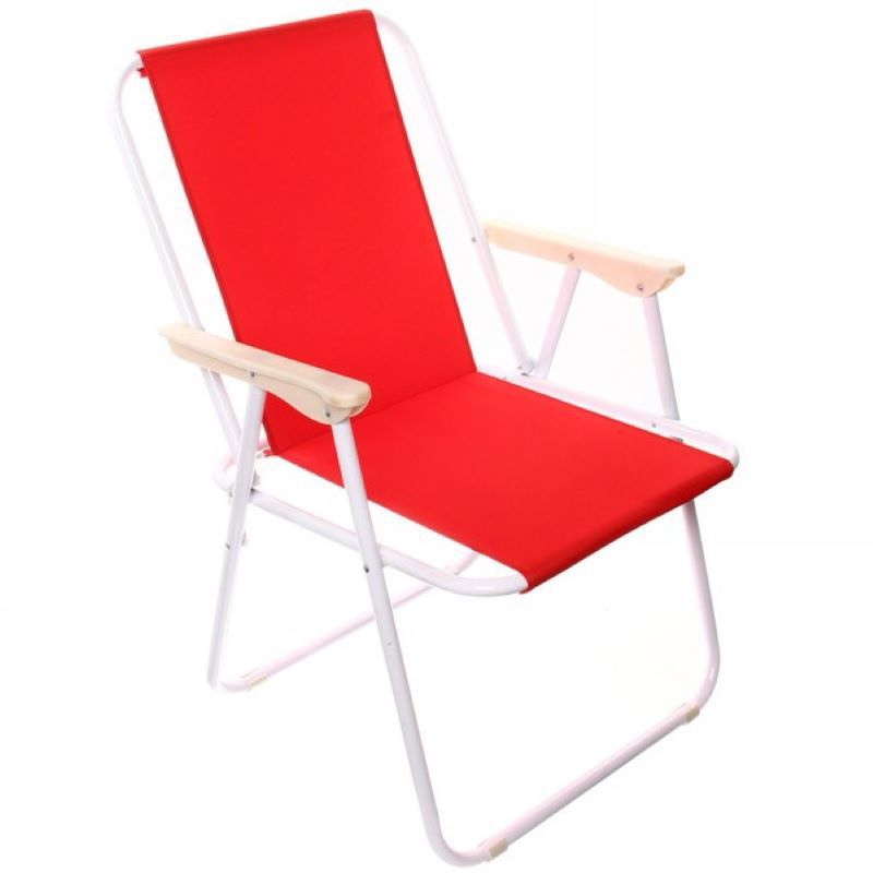 Изображение товара Складной садовый стул Добросад Отдых 50 см х 47 см х 77 см сталь красный