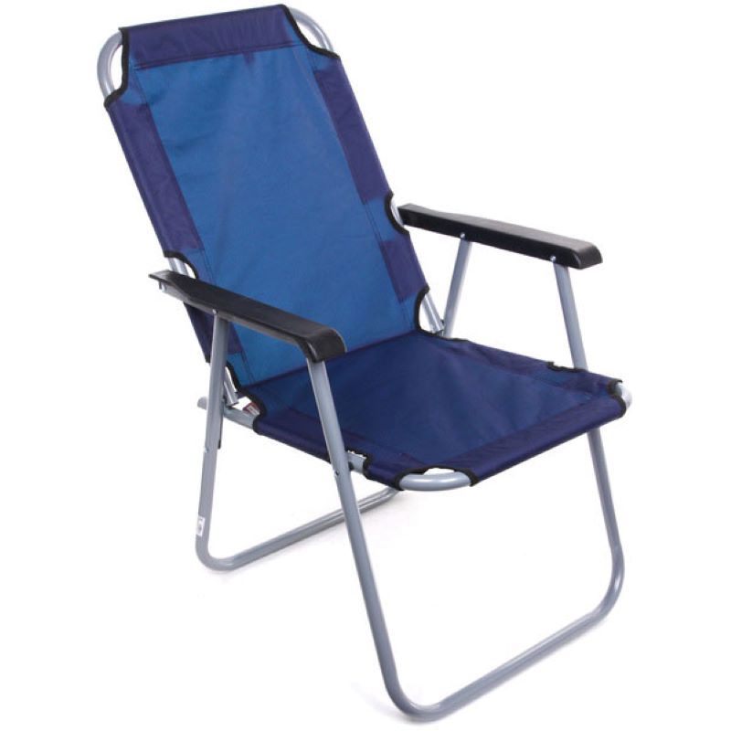 Изображение товара Складной садовый стул Добросад Трон 835-637 синего цвета 65x87x56 см из стали