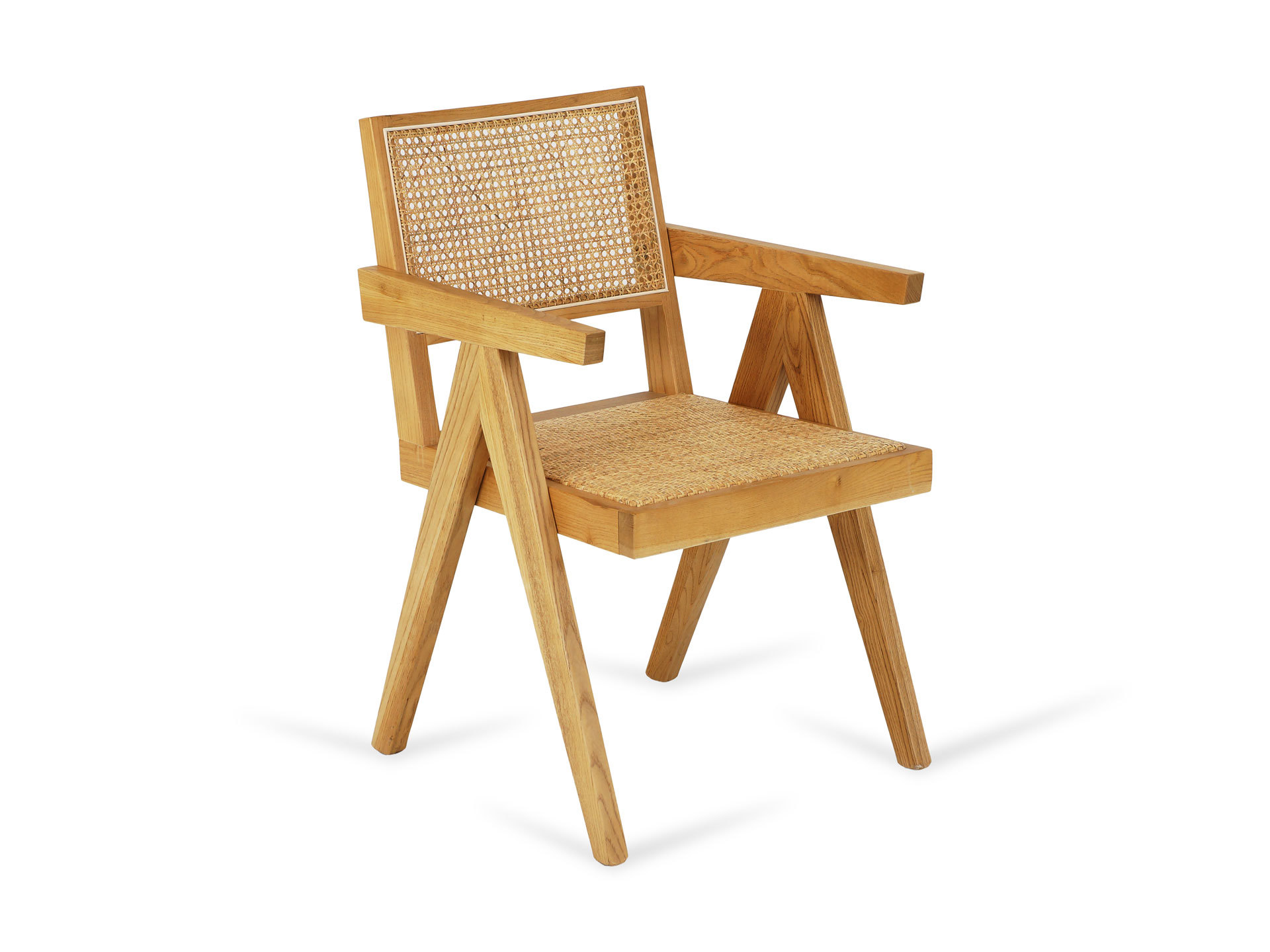 Изображение товара Садовый стул Baltimore из массива вяза с ротангом бежевый