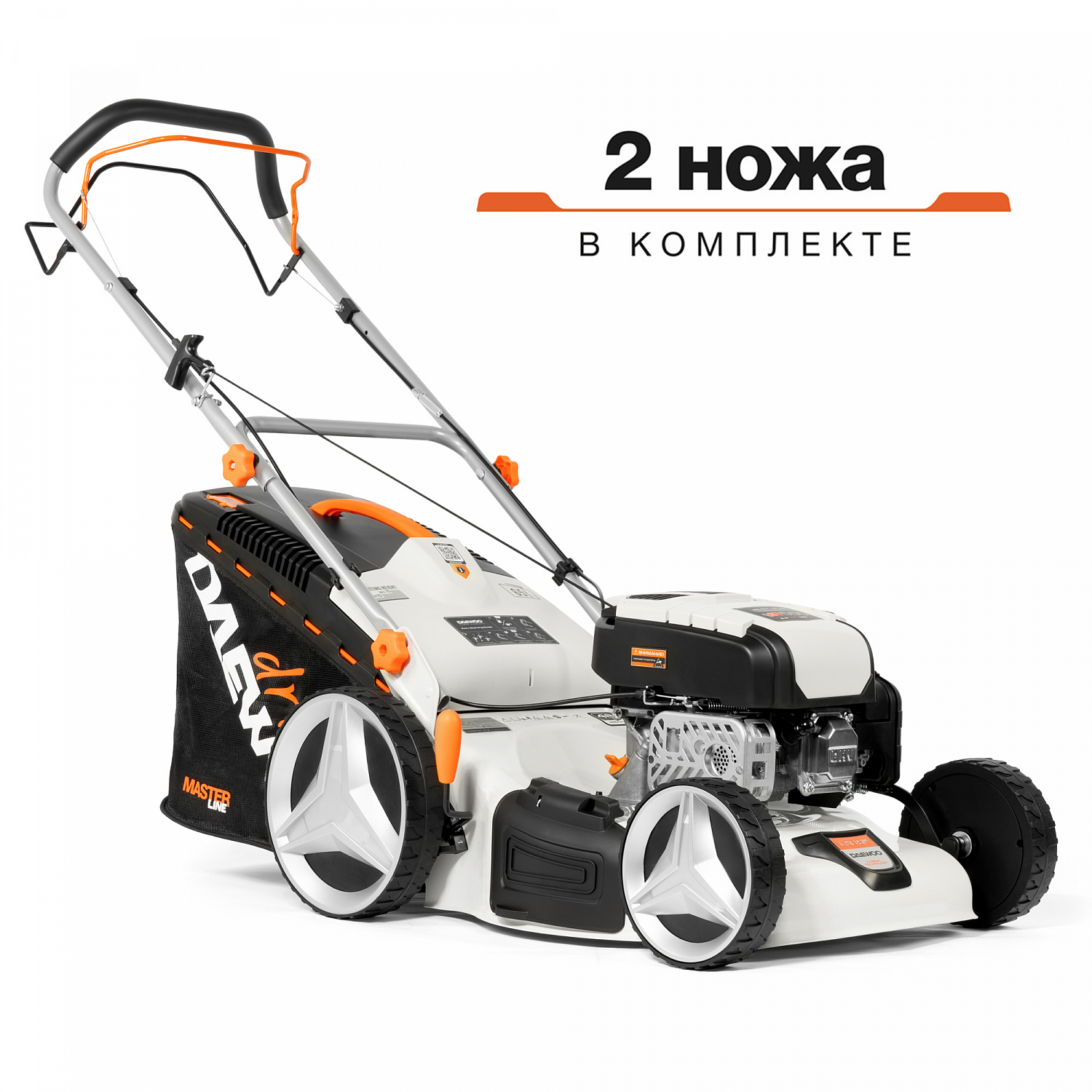 Изображение товара Бензиновая газонокосилка Daewoo L 50SP 5 л.с. 48 см самоходная с мульчированием и регулировкой высо