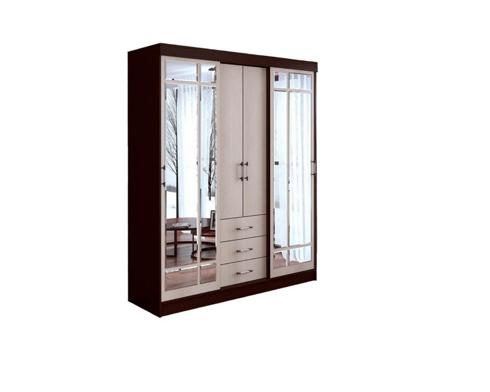 Изображение товара Шкаф-купе Бтс 220x170x59 см 10 полок ЛДСП цвет венге