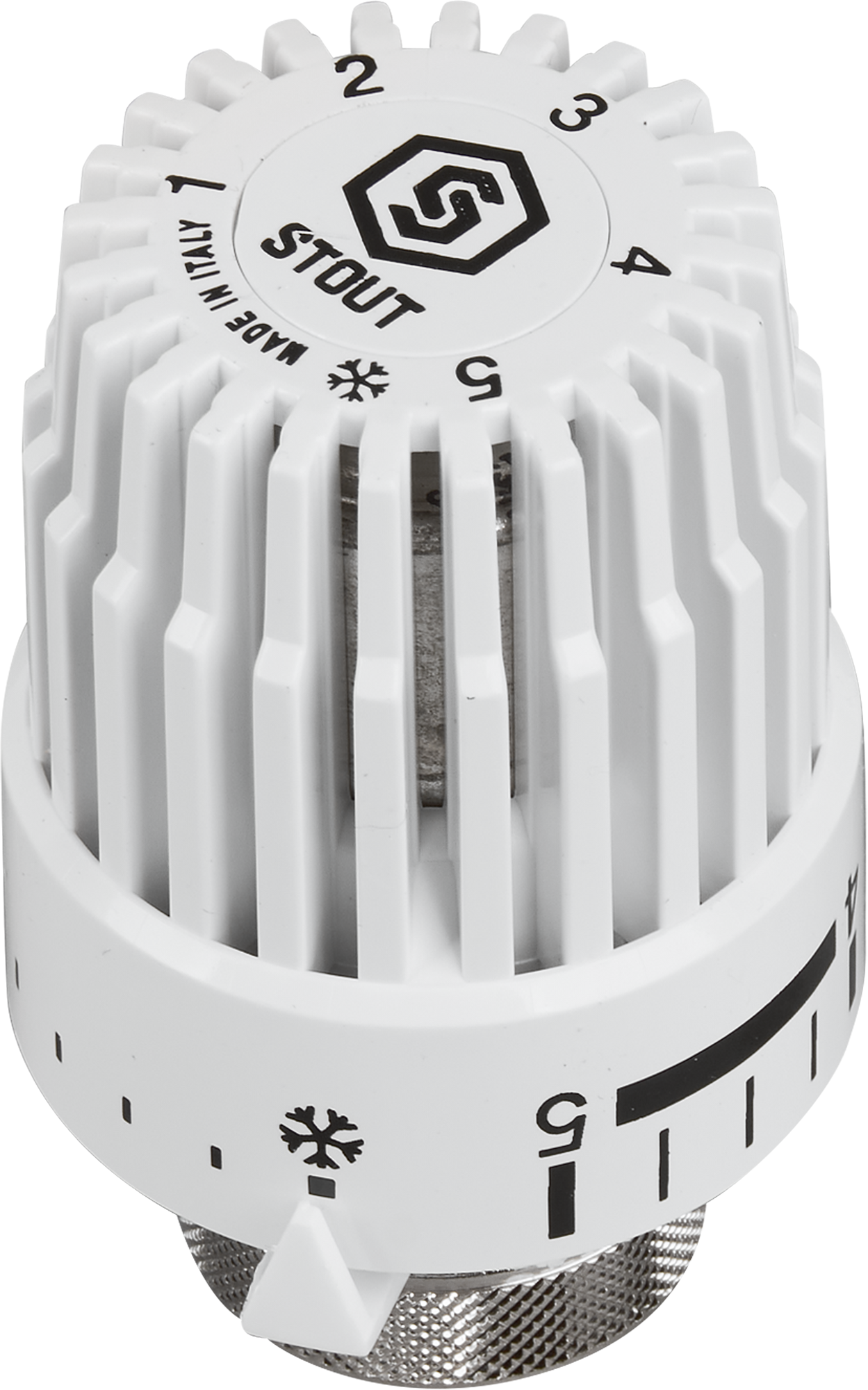 Изображение товара Термостатическая головка для радиатора Stout SHT-0001-003015 белая