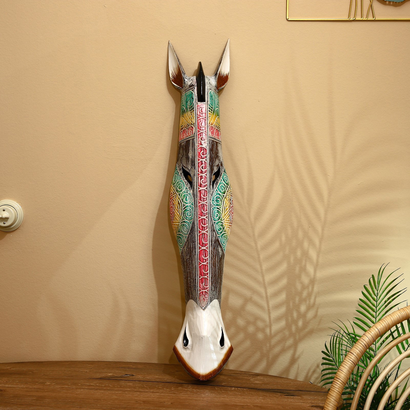 Изображение товара Панно маска интерьерная "Зебра" цветные полосы, 100 см