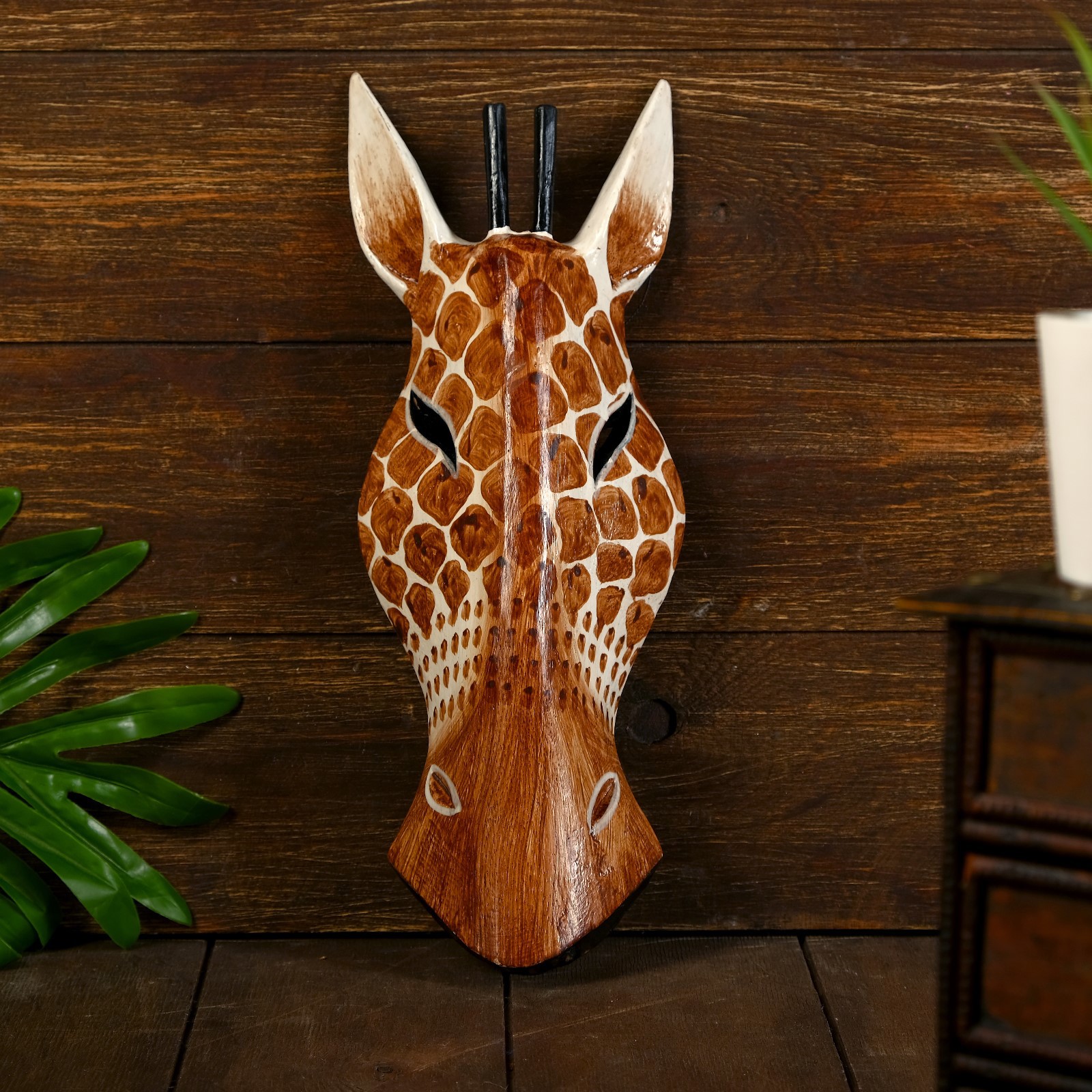 Изображение товара Панно маска интерьерная "Жираф" 30x11x4.5 см