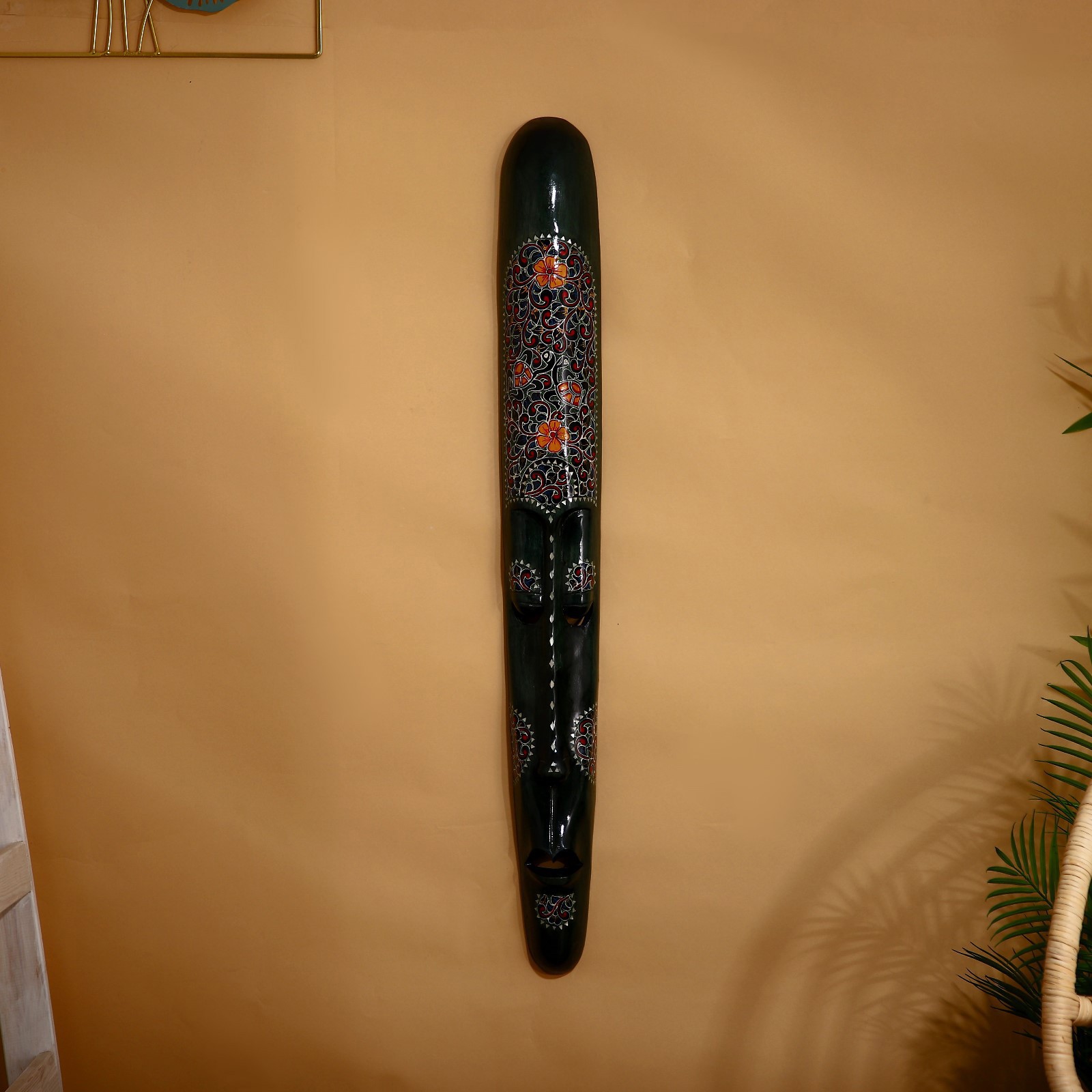 Изображение товара Панно маска настенная "Ломбок стайл" с черепашками, 100x13x6 см