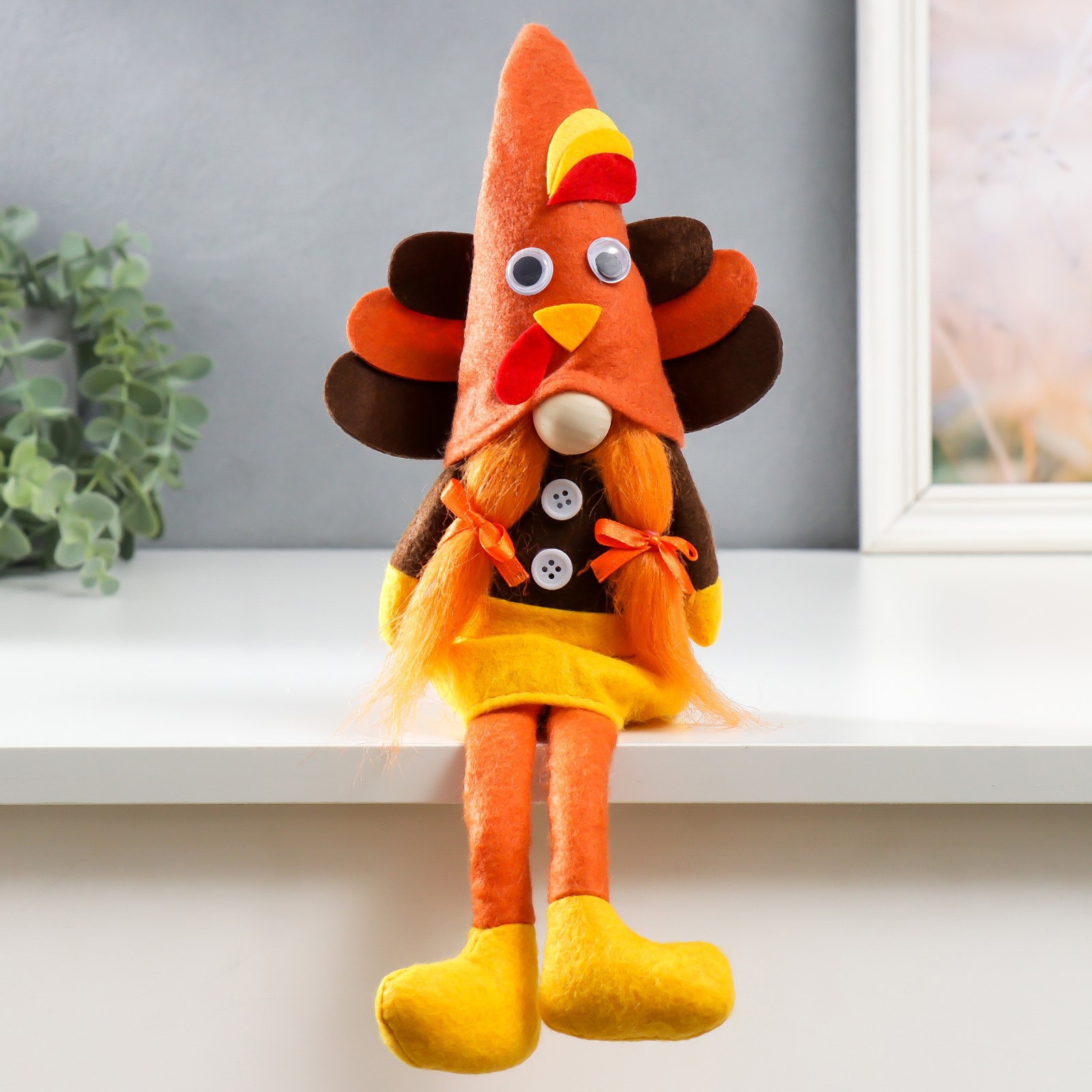 Изображение товара Кукла интерьерная "Бабуся в костюме курочки" 38x8x8 см