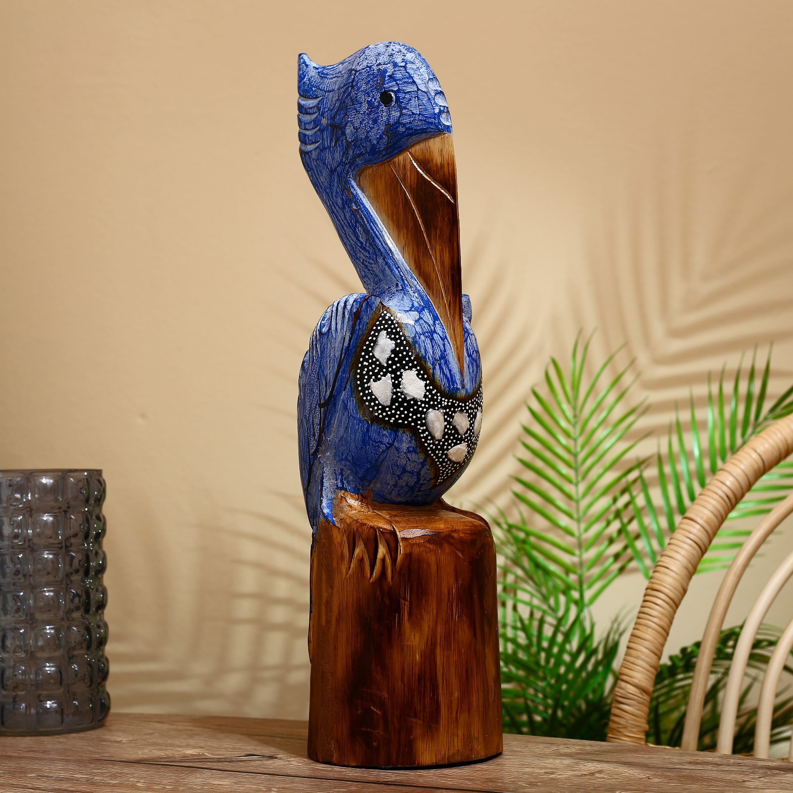 Изображение товара Интерьерный сувенир "Пеликан" синий 50 см