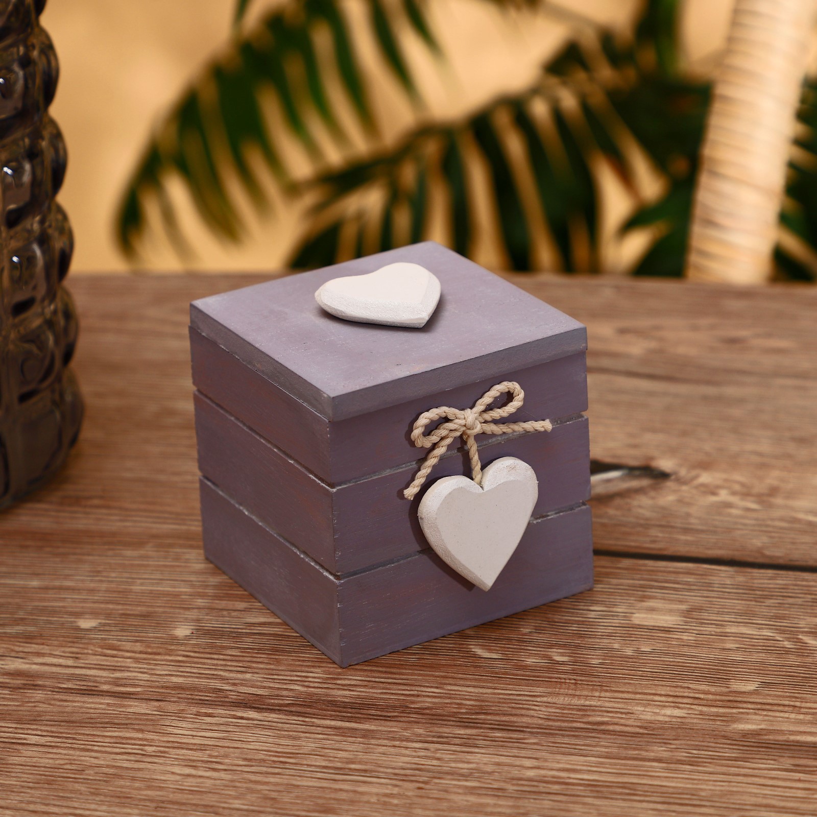 Изображение товара Шкатулка SIMALAND С любовью малая, МДФ, фиолетовая