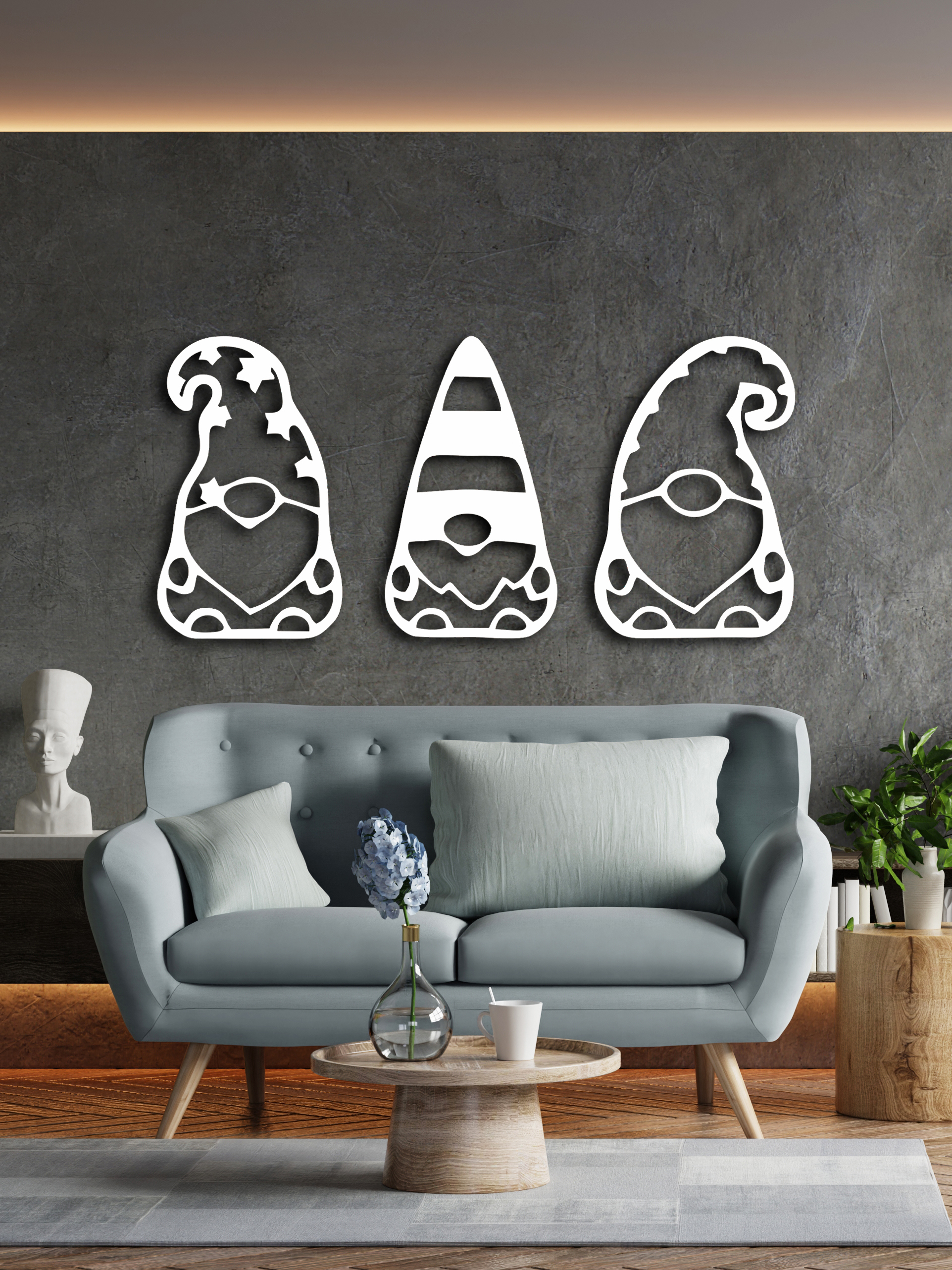 Изображение товара Декоративное панно ArtCore Гномы белое 160 см