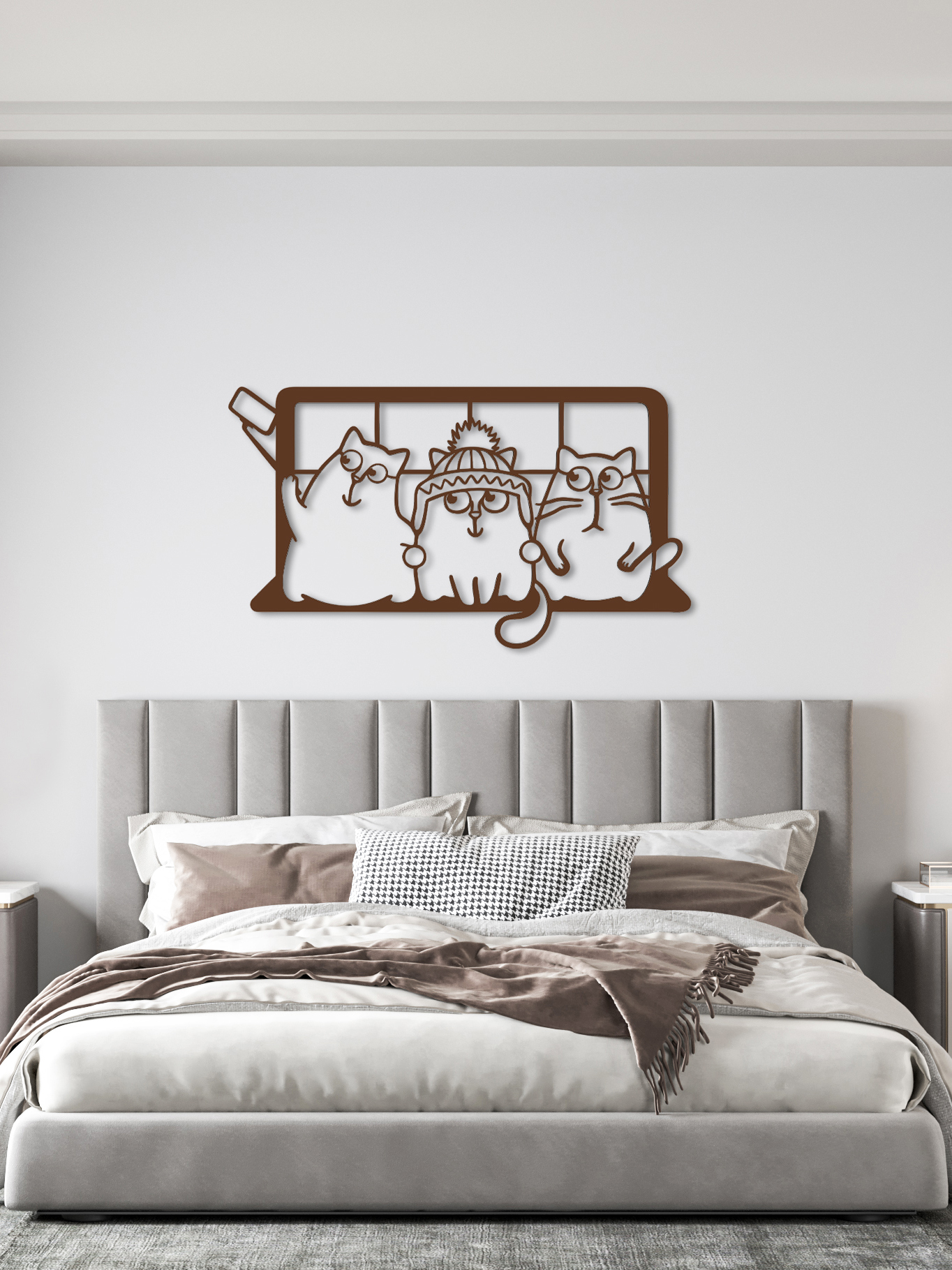 Изображение товара Панно ARTCORE Селфи Декоративное из березовой фанеры 68 см коричневый