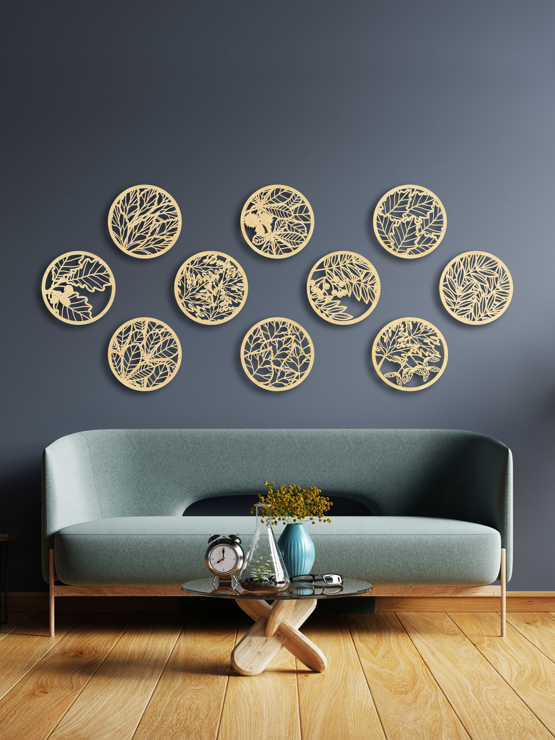 Изображение товара Декоративное деревянное панно ArtCore большое "Осень" цвет натуральный